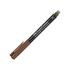 Faber-Castell Asetat Kalemi Permanent (S) Kahve
