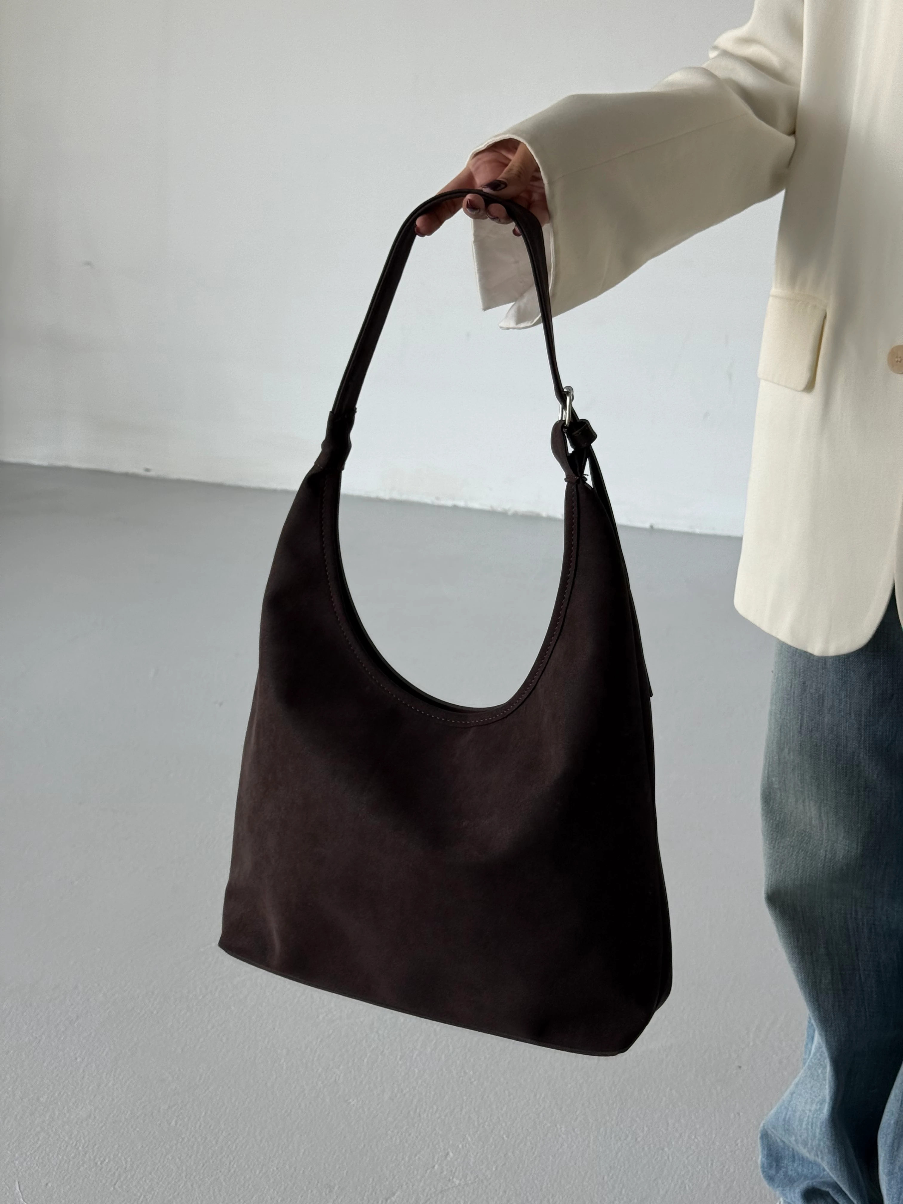 Kadın Ayarlanabilir Askılı Omuz Çantası Cove - Kahve Süet