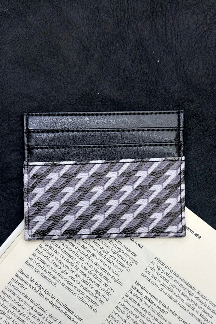 Baskılı Desen Kartlık - Siyah