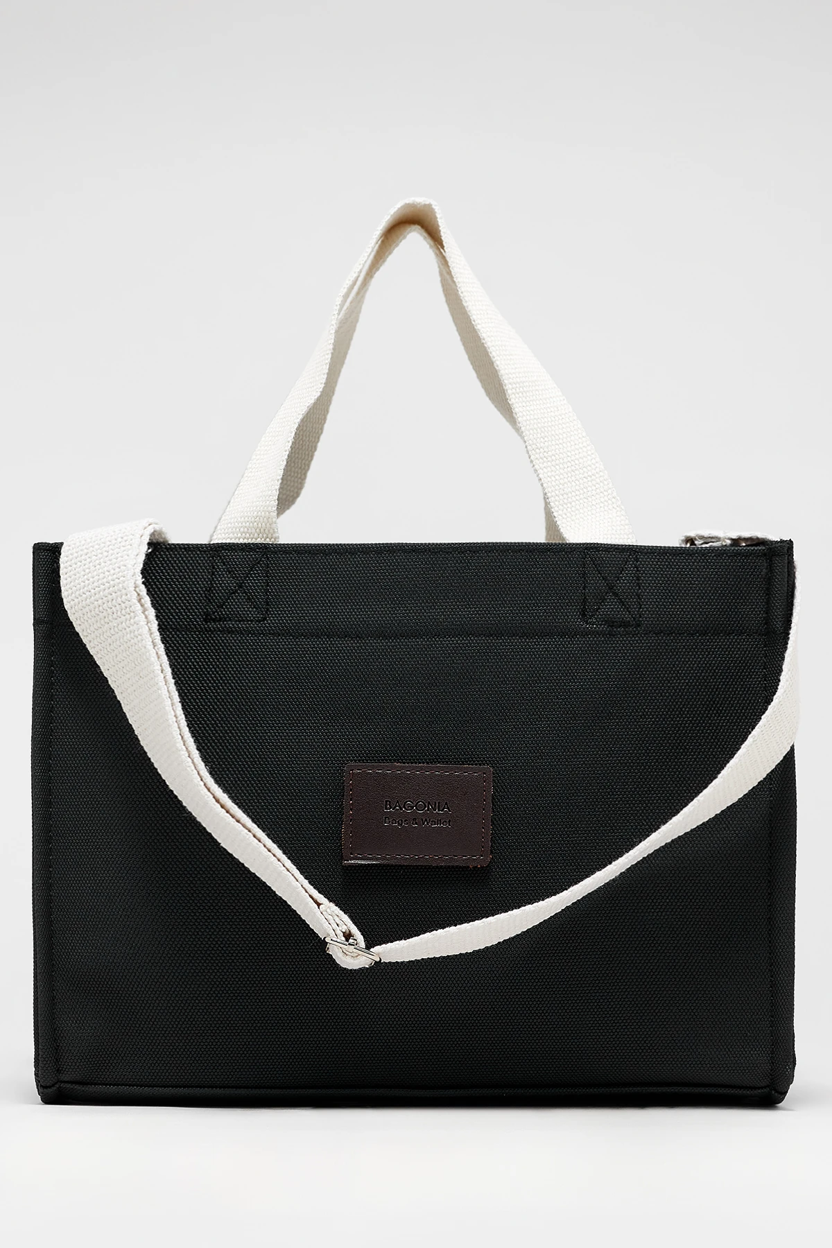 Kadın Küçük Boy Kanvas Omuz Askılı Çapraz Çanta Medium - Siyah