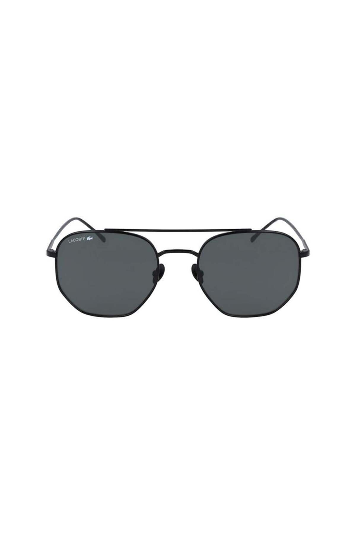 L 210s 002 54 Unisex Geometrik Siyah Metal Güneş Gözlüğü