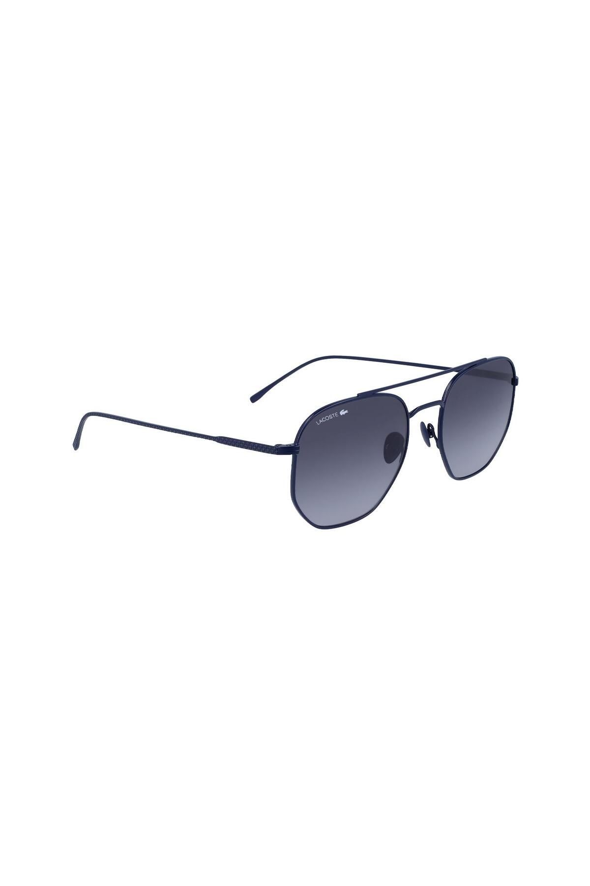 L 210s 424 54 Unisex Geometrik Lacivert Metal Güneş Gözlüğü