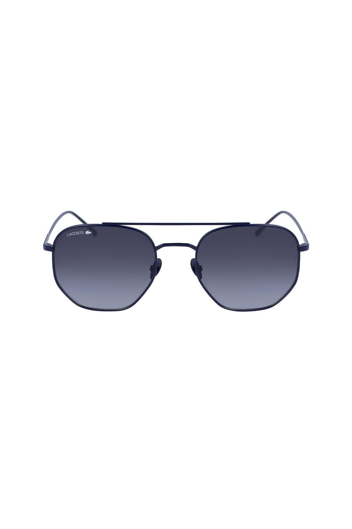 L 210s 424 54 Unisex Geometrik Lacivert Metal Güneş Gözlüğü