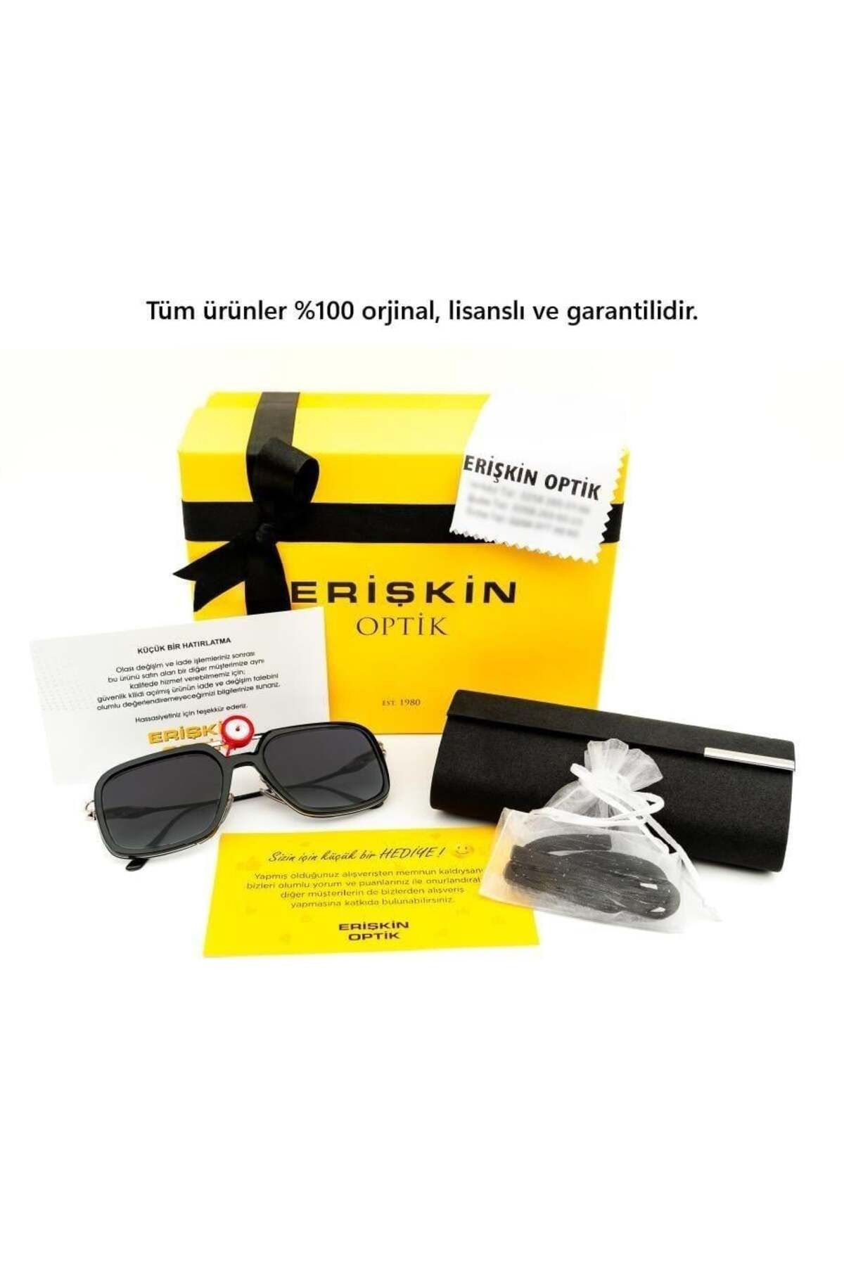 L860se 035 56 Erkek Kare Gri Kemik Güneş Gözlüğü