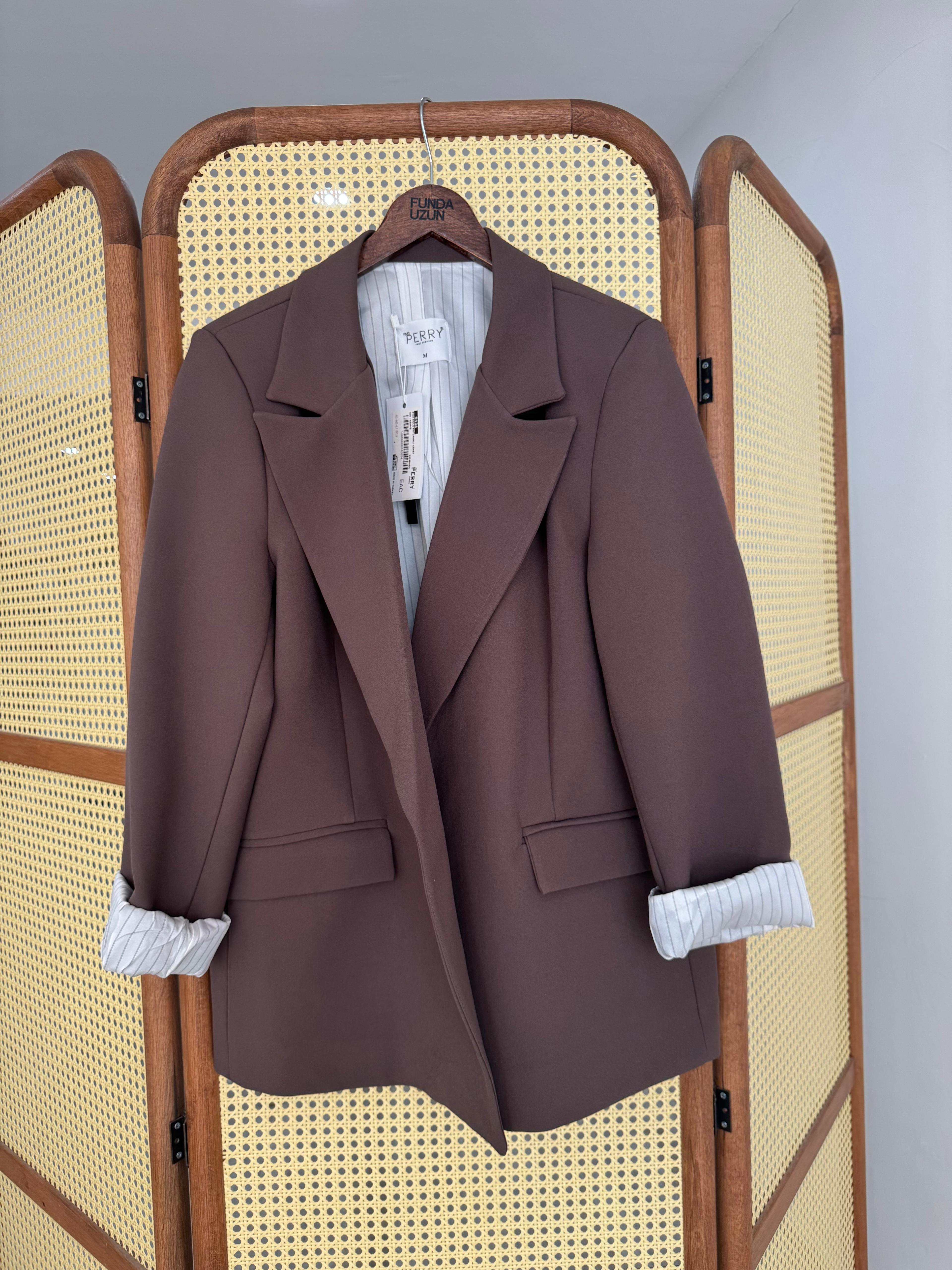 Kahverengi Blazer Ceket