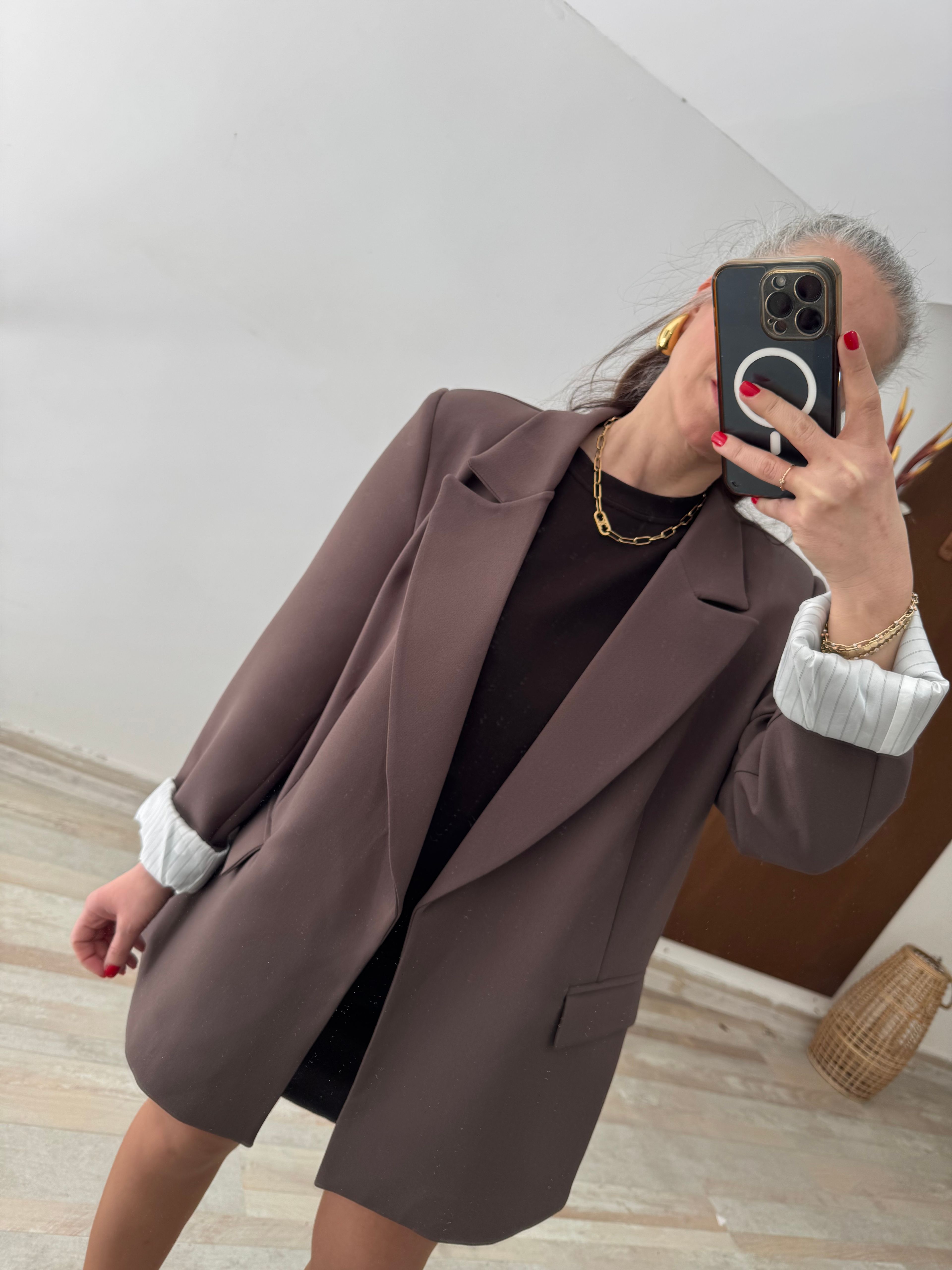 Kahverengi Blazer Ceket