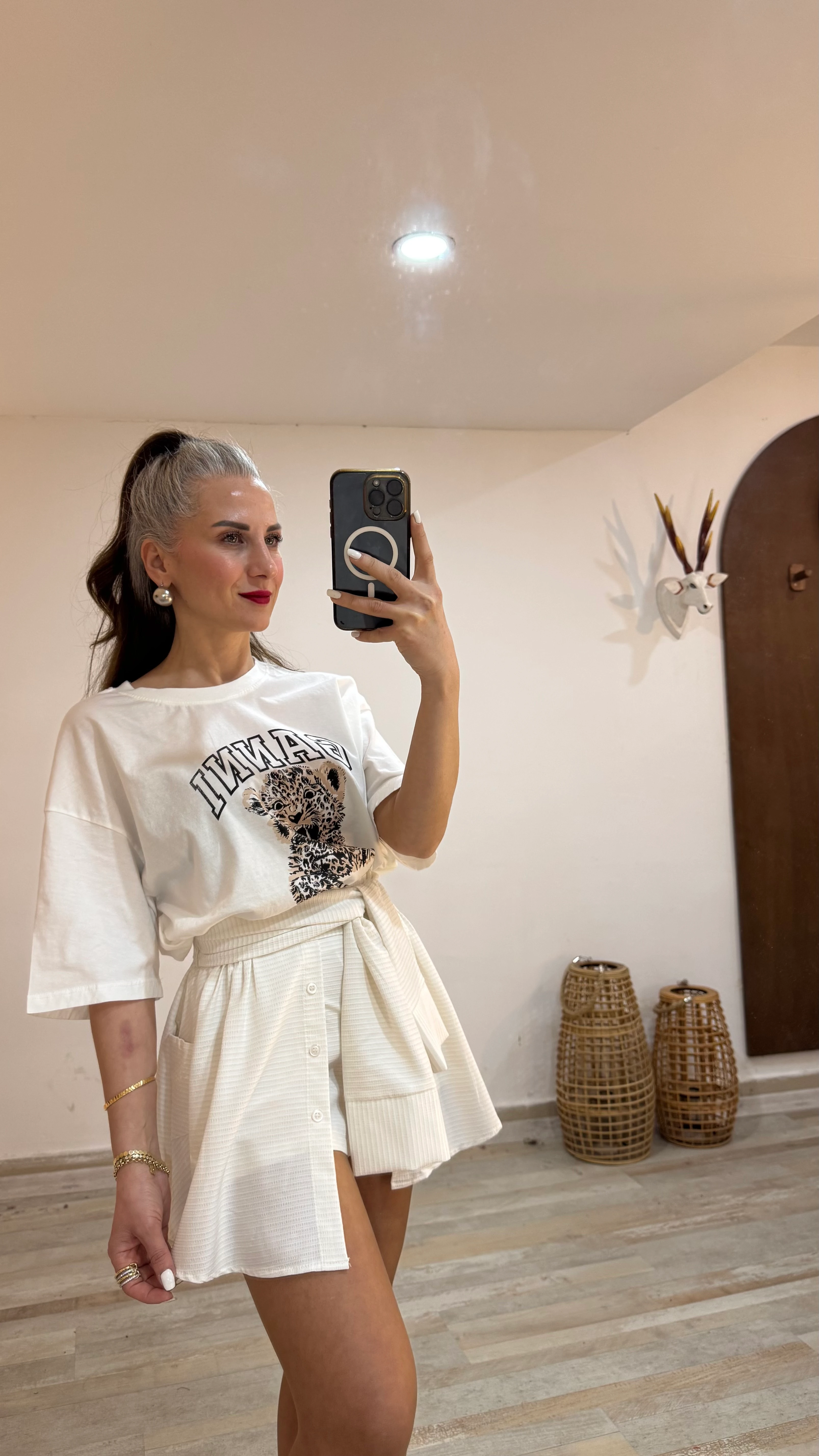 Leopar Baskılı T-Shirt