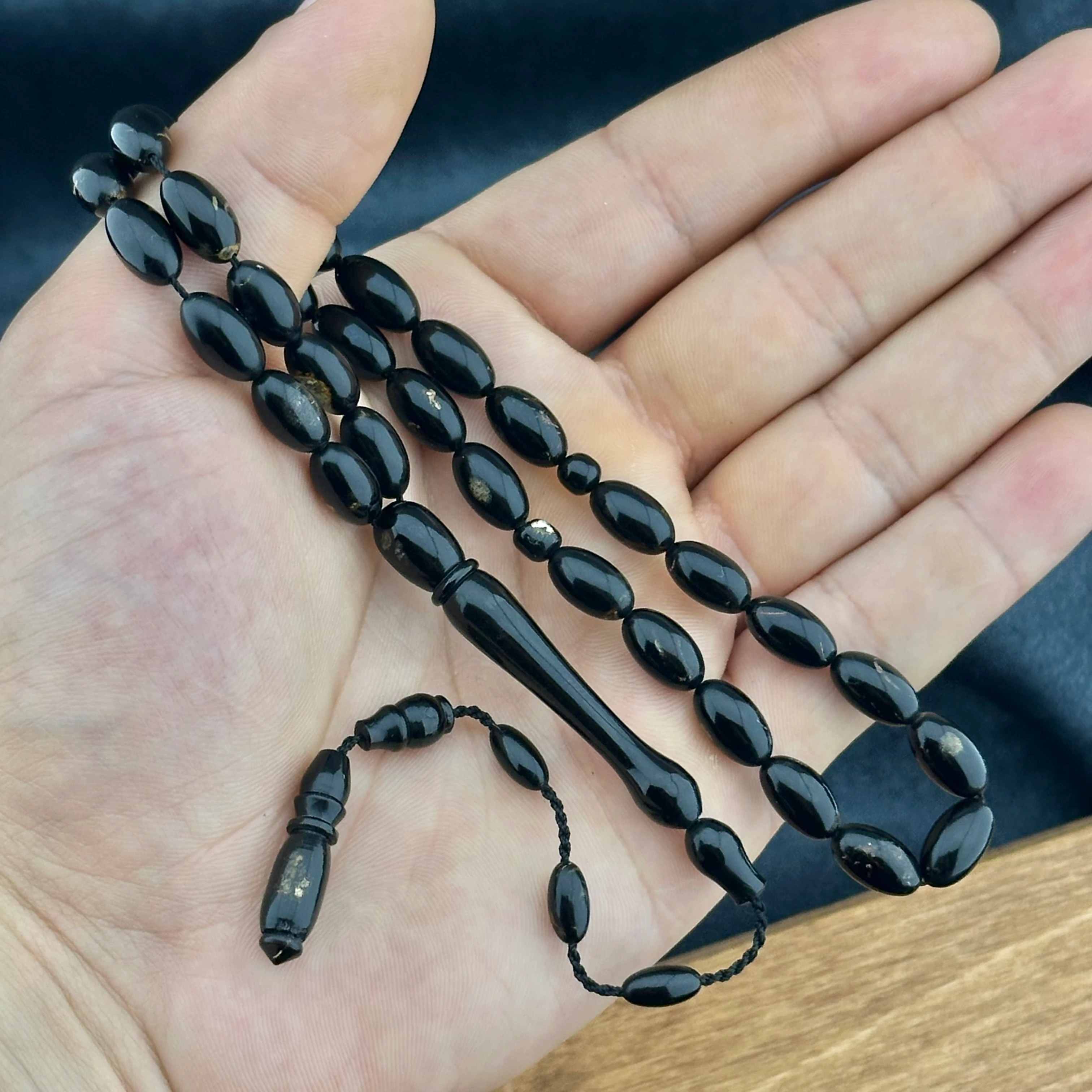 Yusuri - Nadir Temizlikte Doğal Siyah Mercan Tesbih