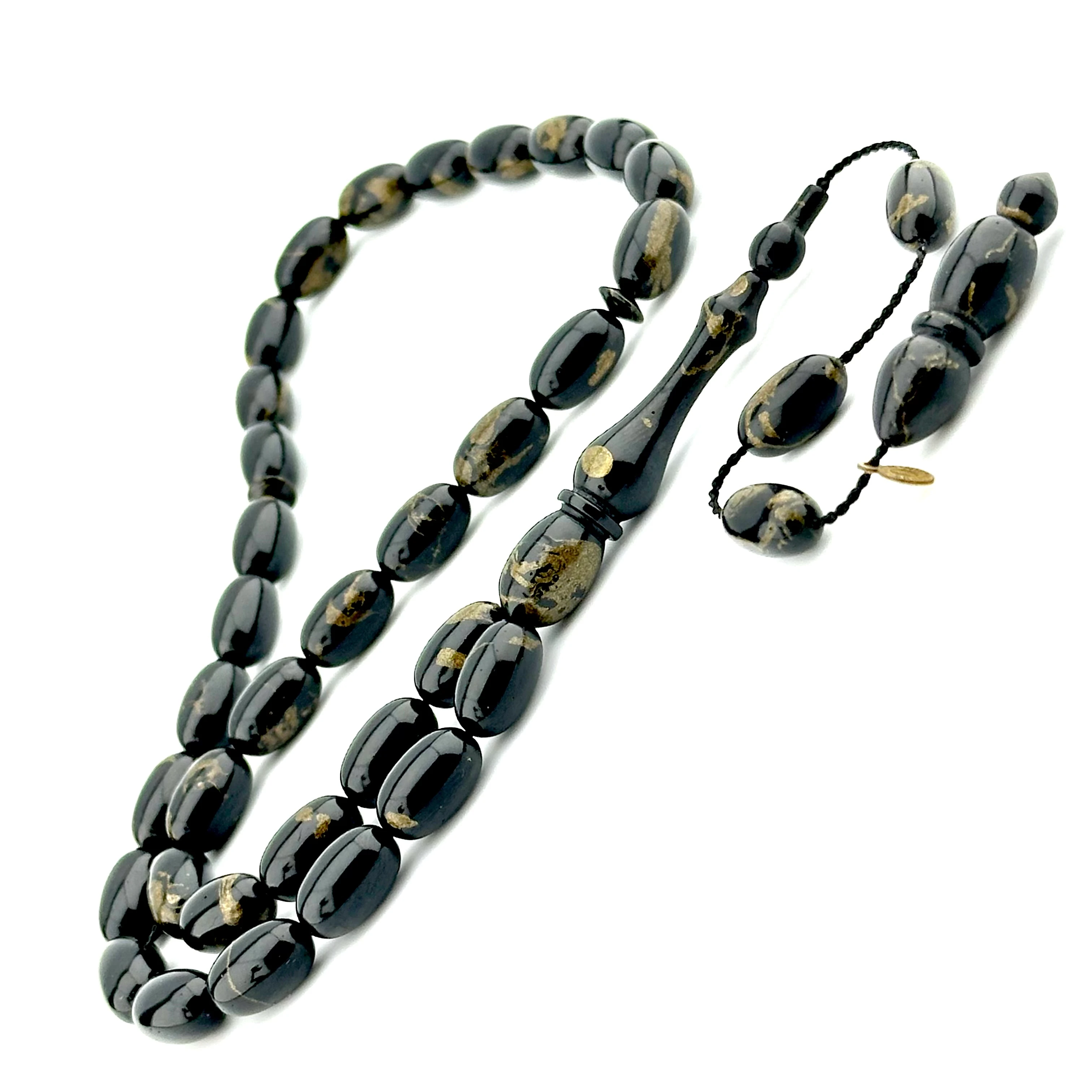 Varaklı Siyah Arizona Katalin Tesbih 