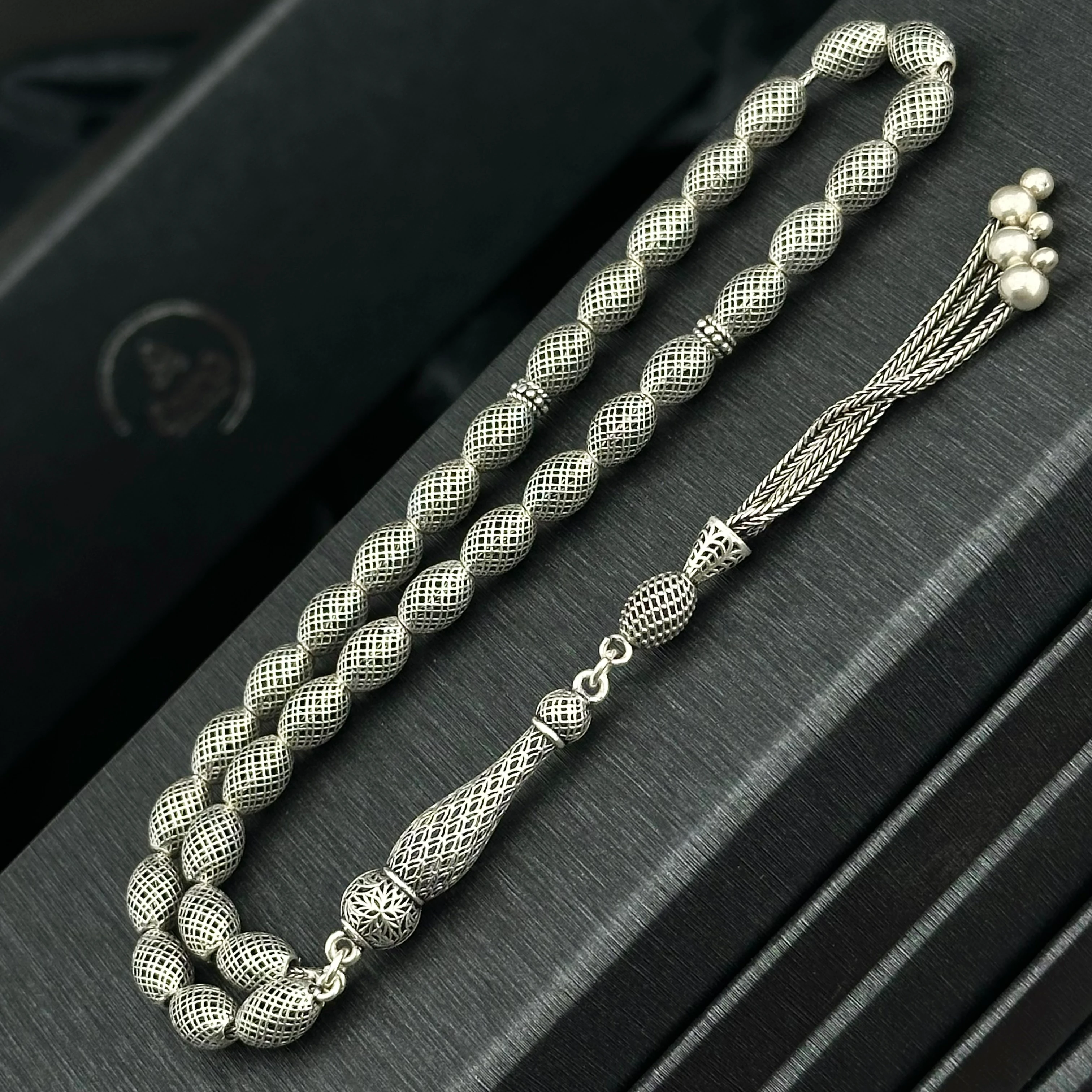 Fizyon İşçiliği İle 925 Ayar Gümüş Tesbih