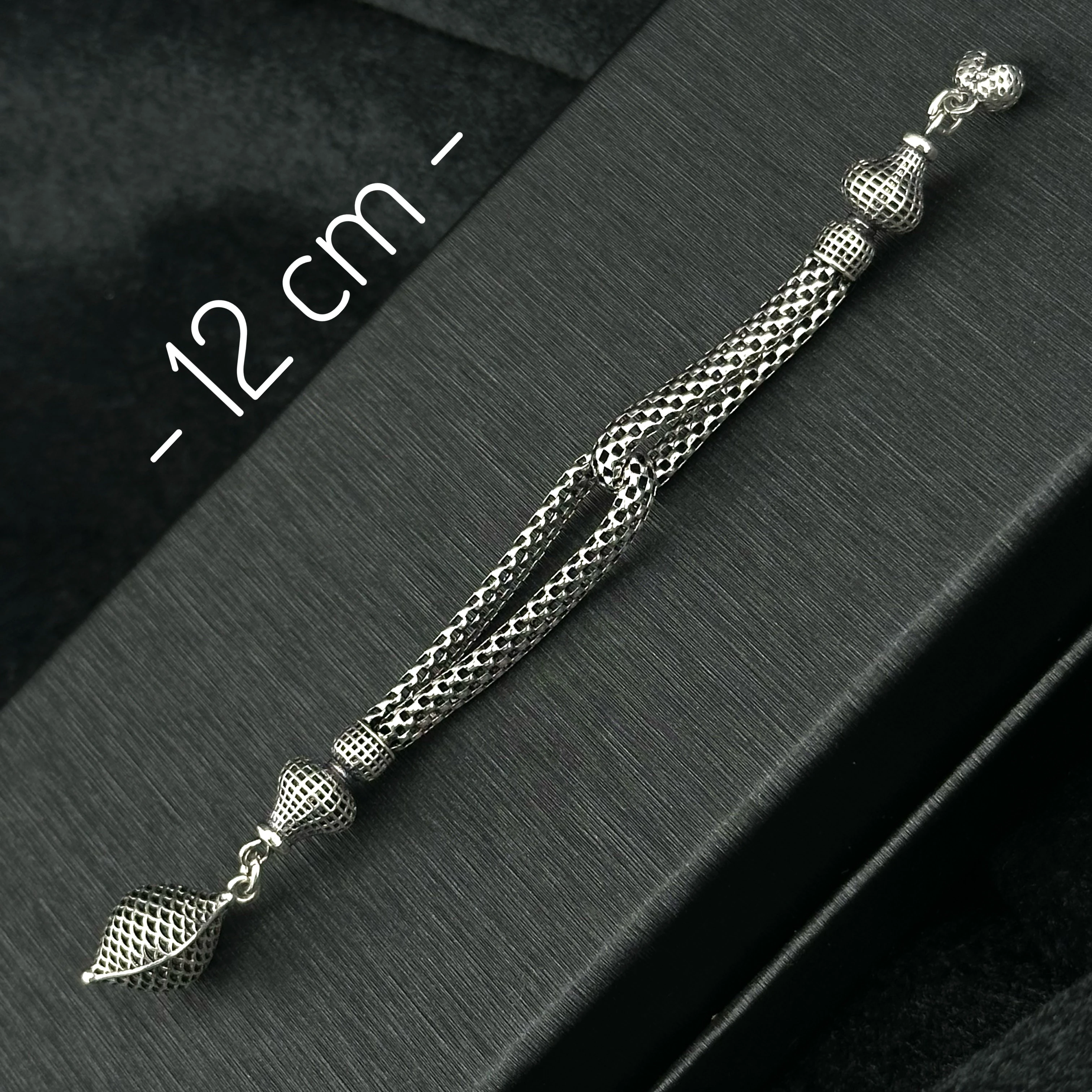 Füzyon İşçilikli 925 Ayar Gümüş Püskül