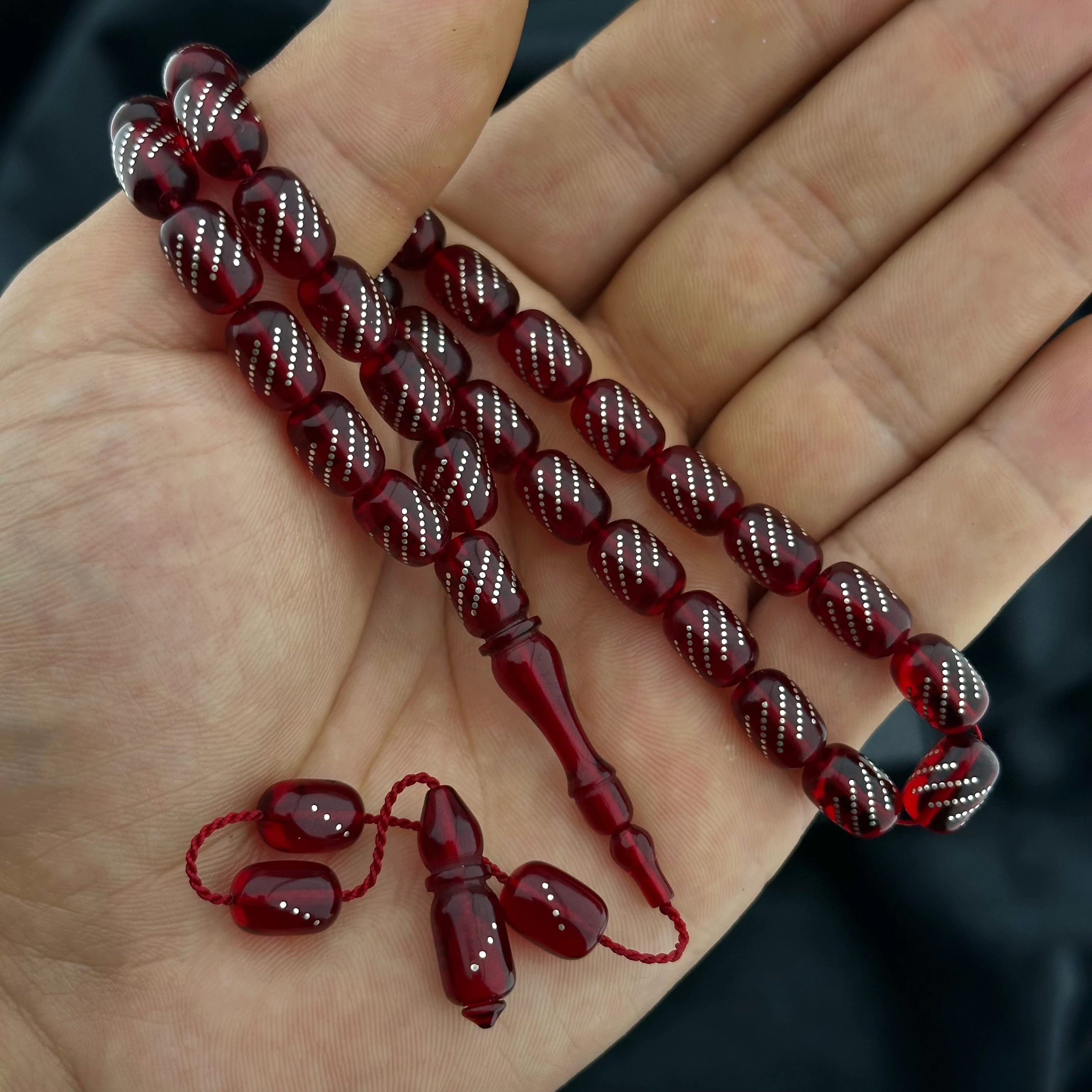 925 Ayar Gümüş İşlemeli Ateş Kehribar 