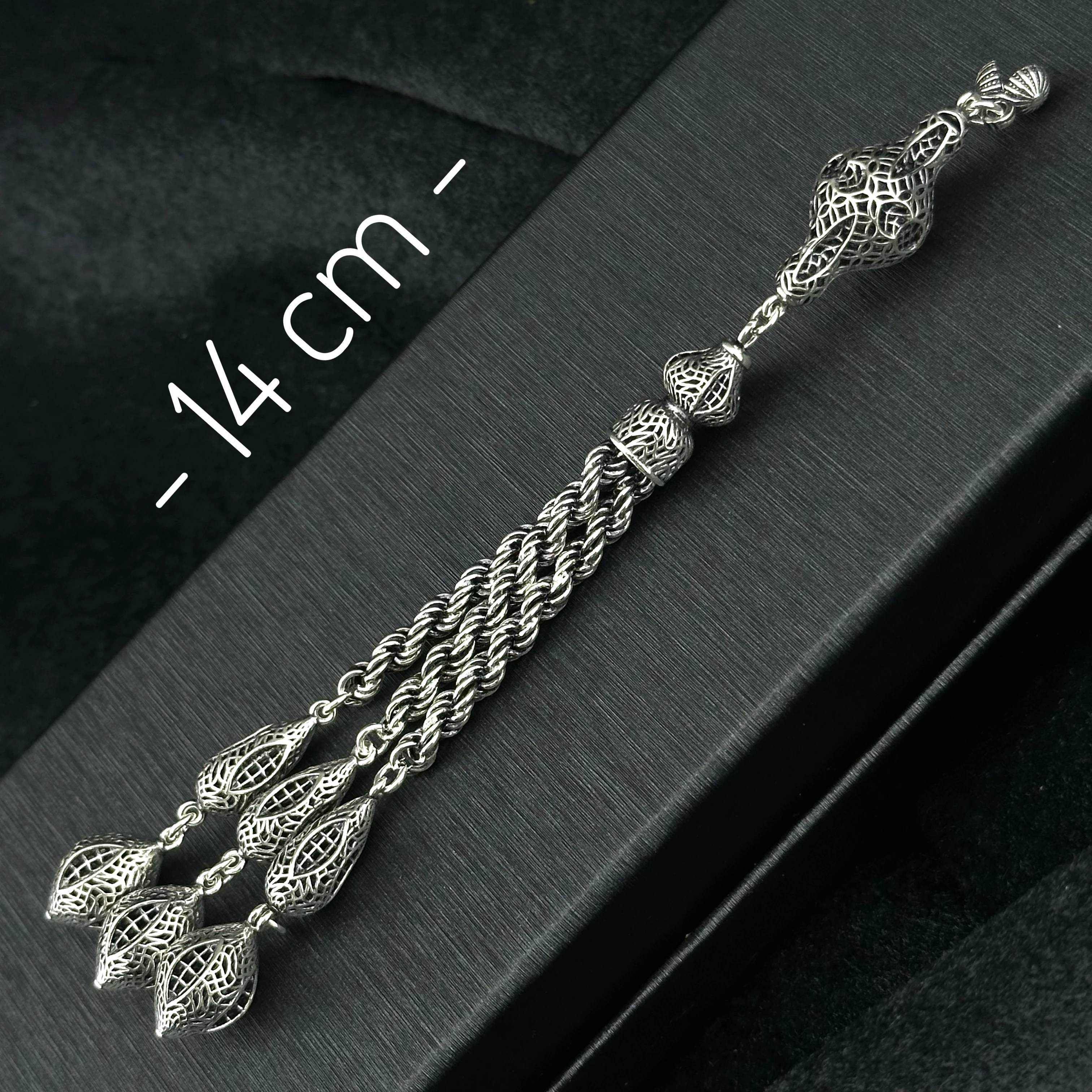 Füzyon İşçilikli 925 Ayar Gümüş Püskül