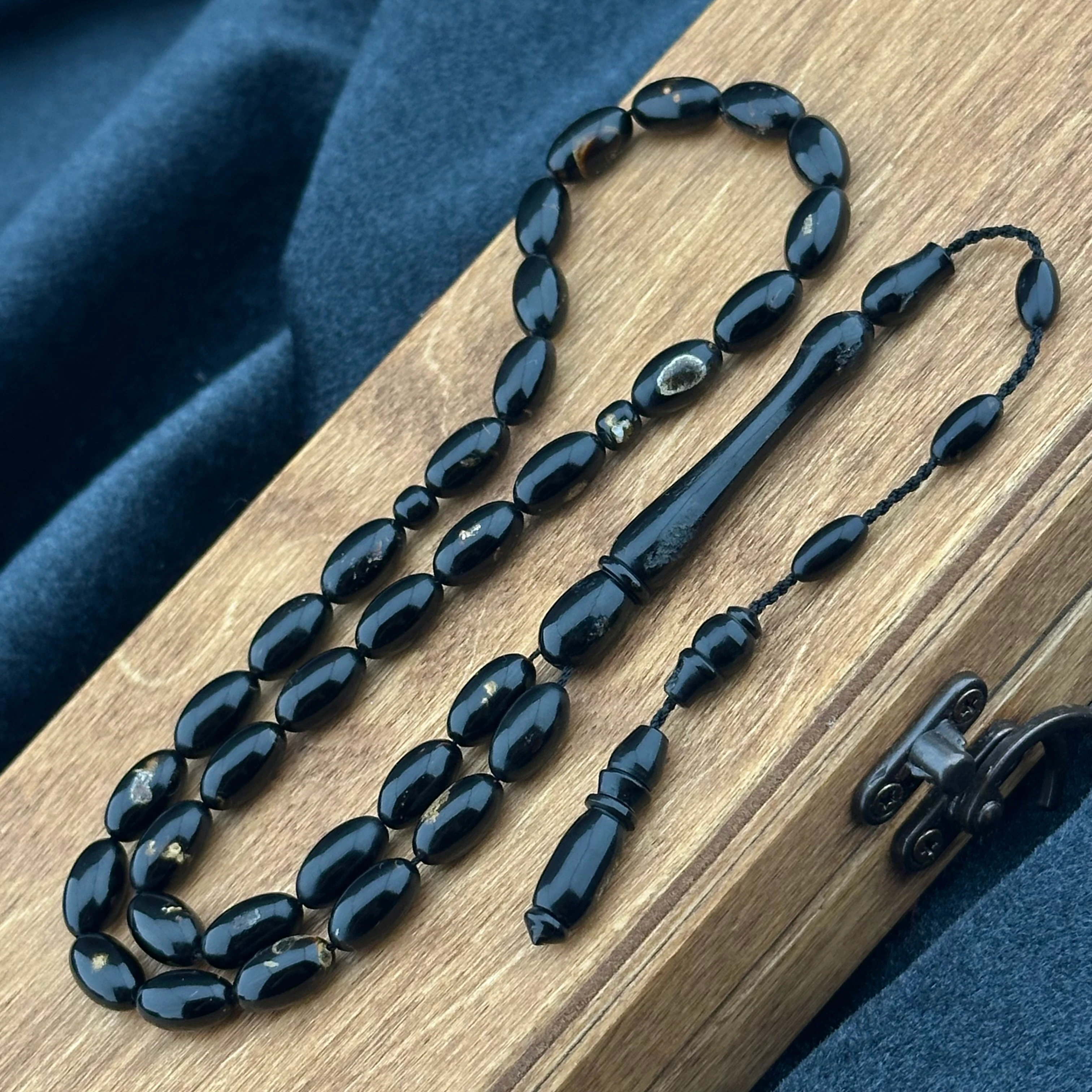 Yusuri - Nadir Temizlikte Doğal Siyah Mercan Tesbih