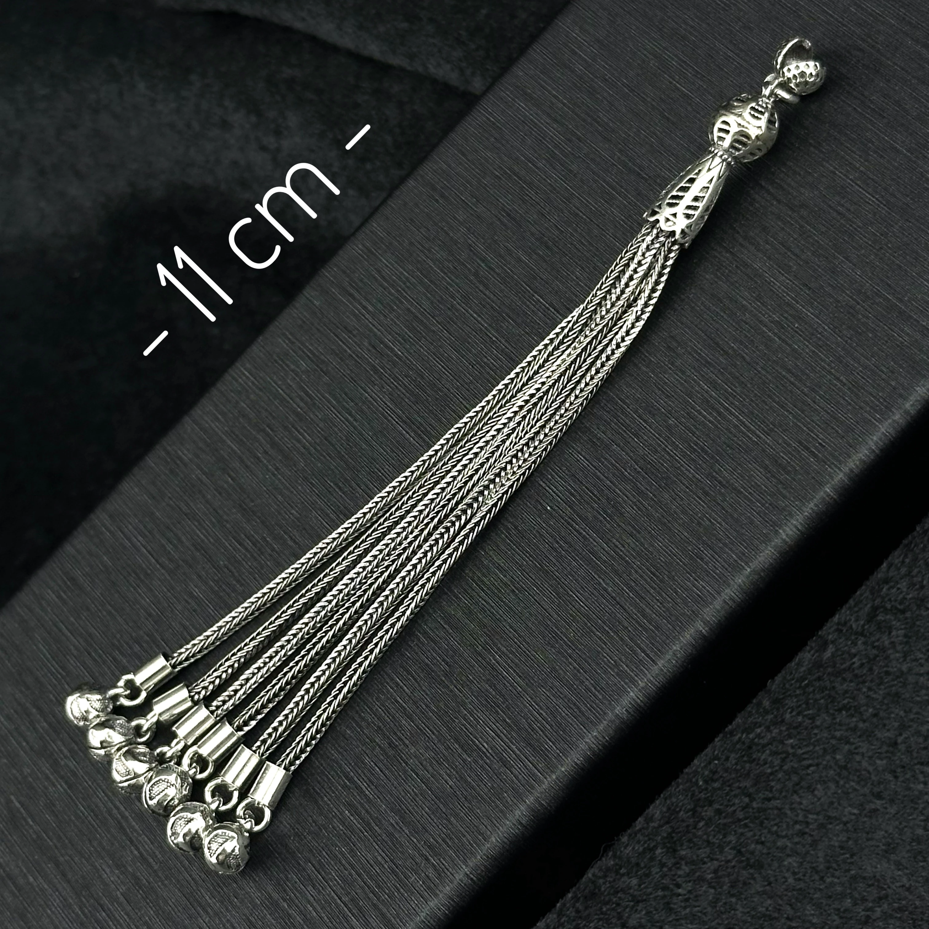 Top Uçlarıyla 925 Ayar Gümüş Püskül