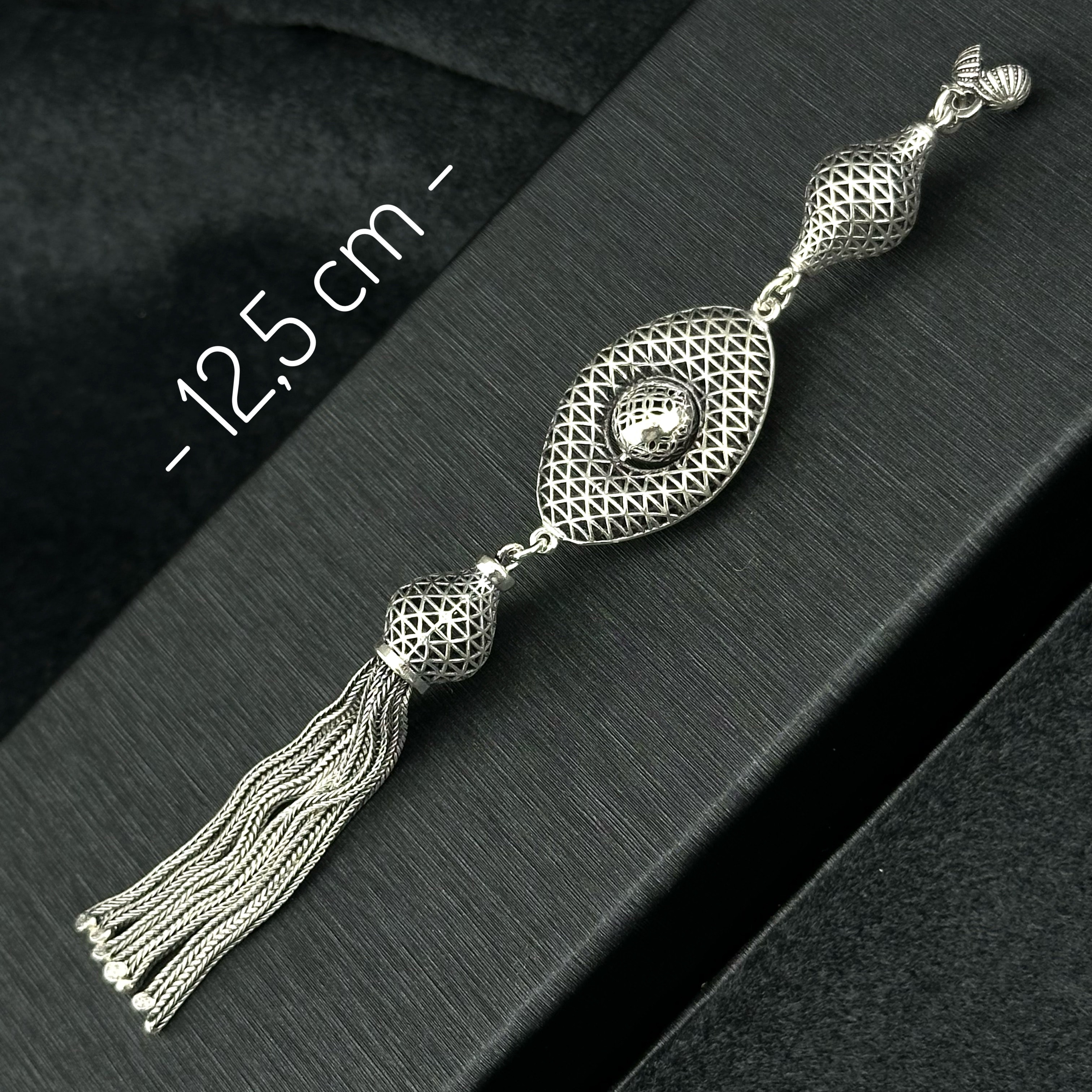 Füzyon İşçilikli 925 Ayar Gümüş Püskül