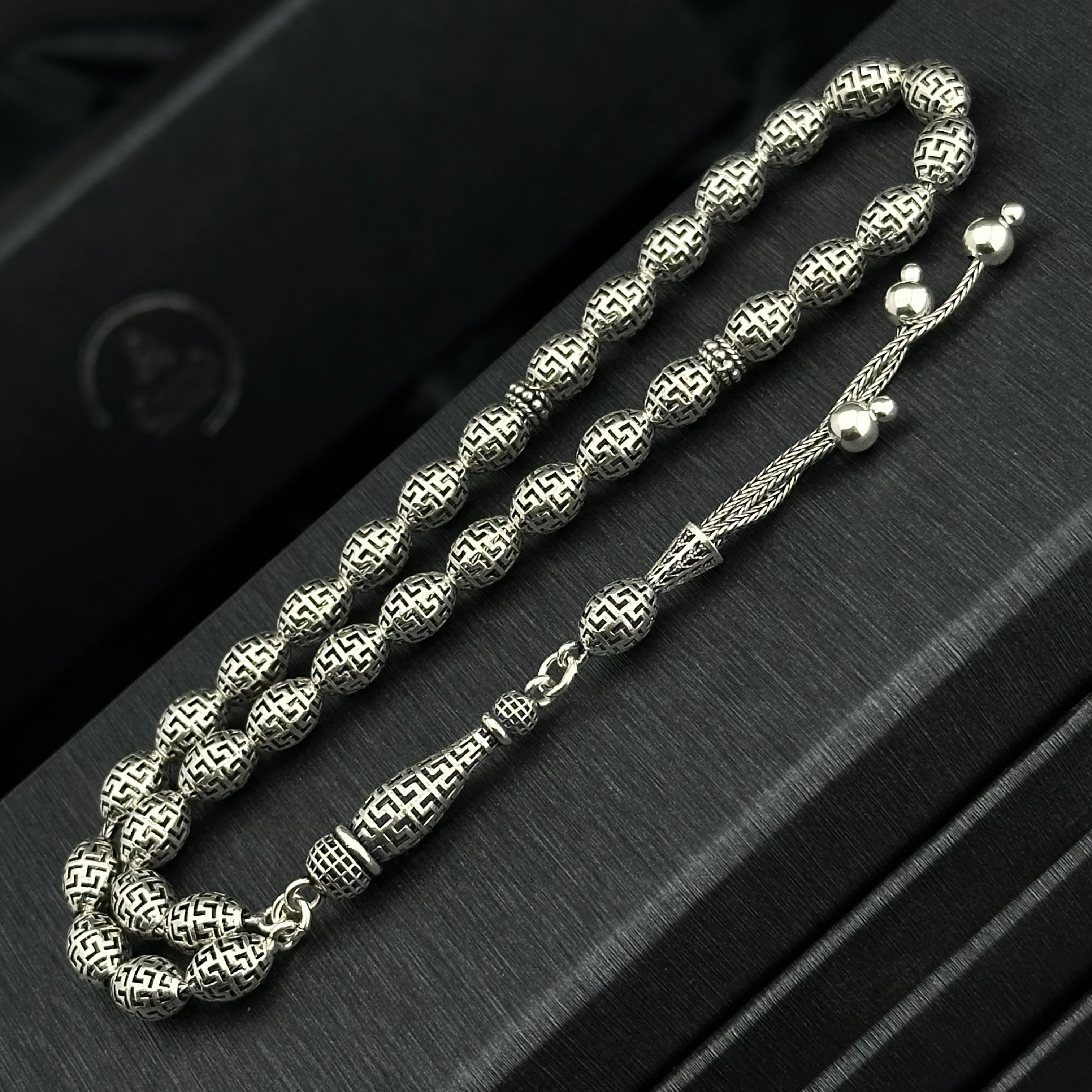 Fizyon İşçiliği İle 925 Ayar Gümüş Tesbih