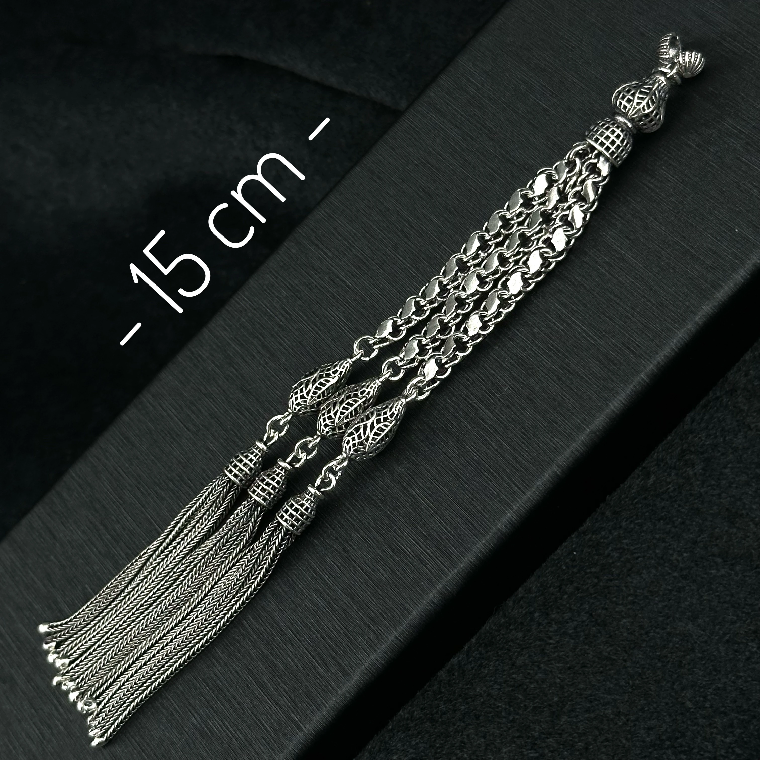 Füzyon İşçilikli 925 Ayar Gümüş Püskül