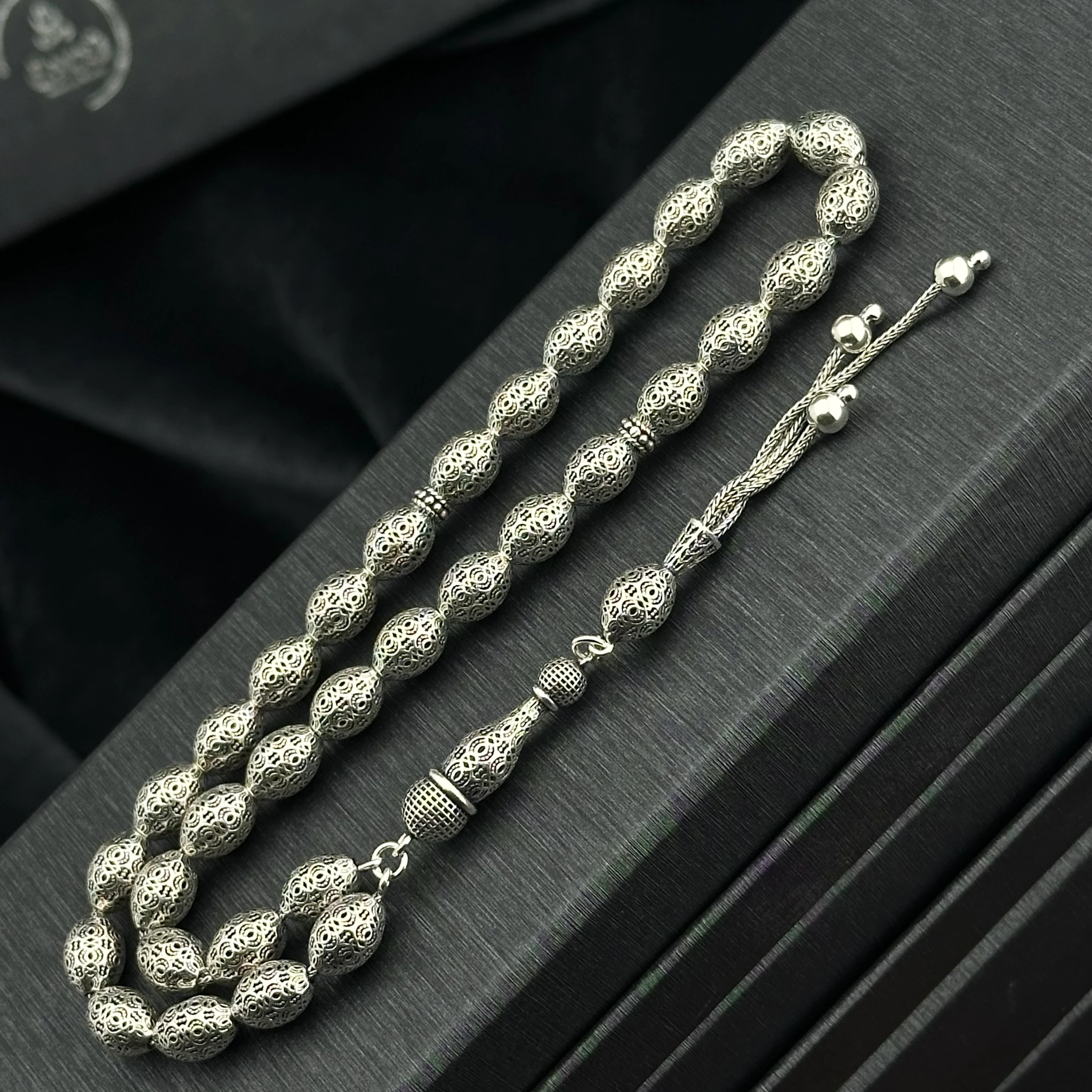 Fizyon İşçiliğiyle 925 Ayar Gümüş Tesbih 