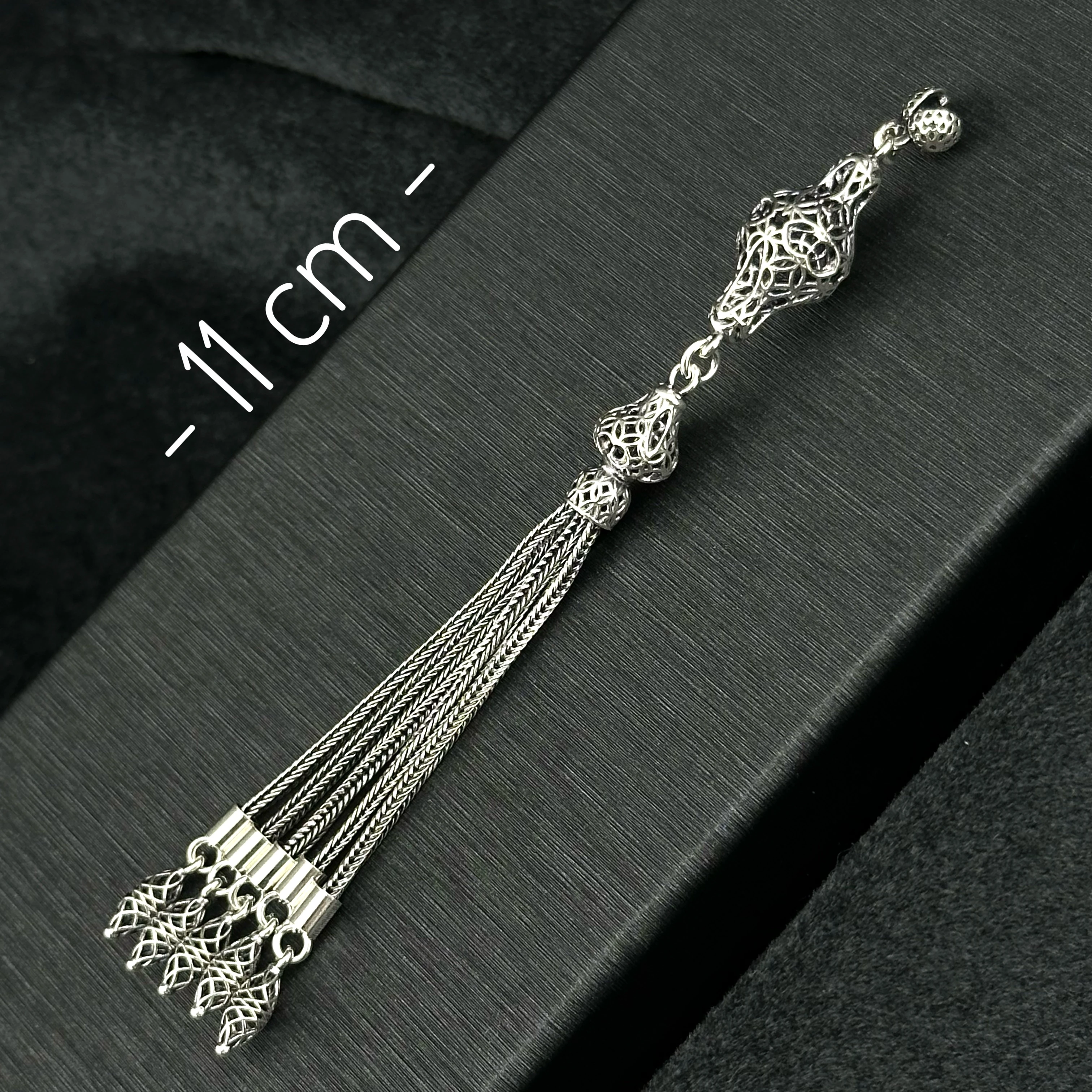 Füzyon İşçilikli 925 Ayar Gümüş Püskül