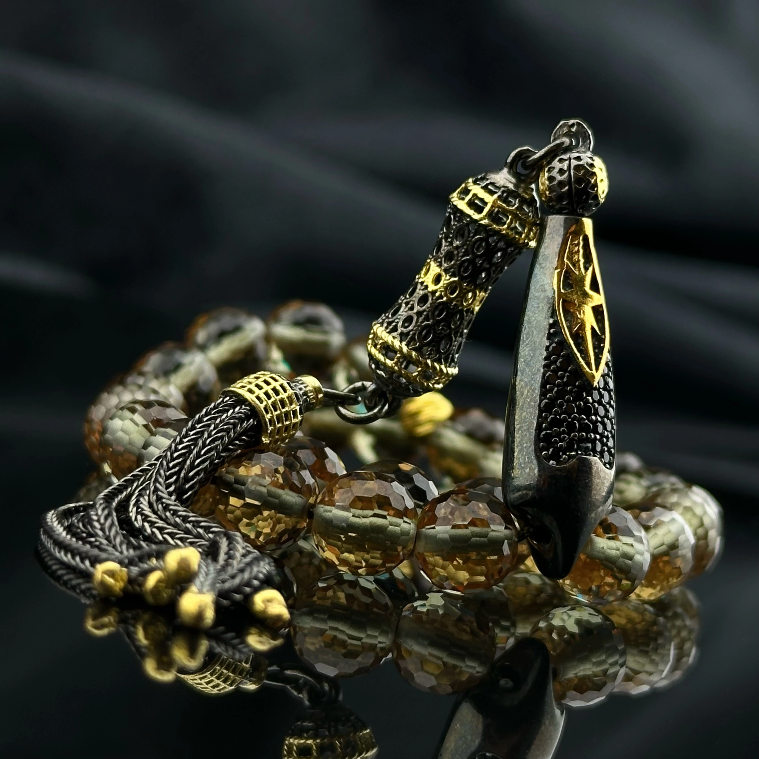 Diamond Class Natural Zultanit Taşı Tesbih 