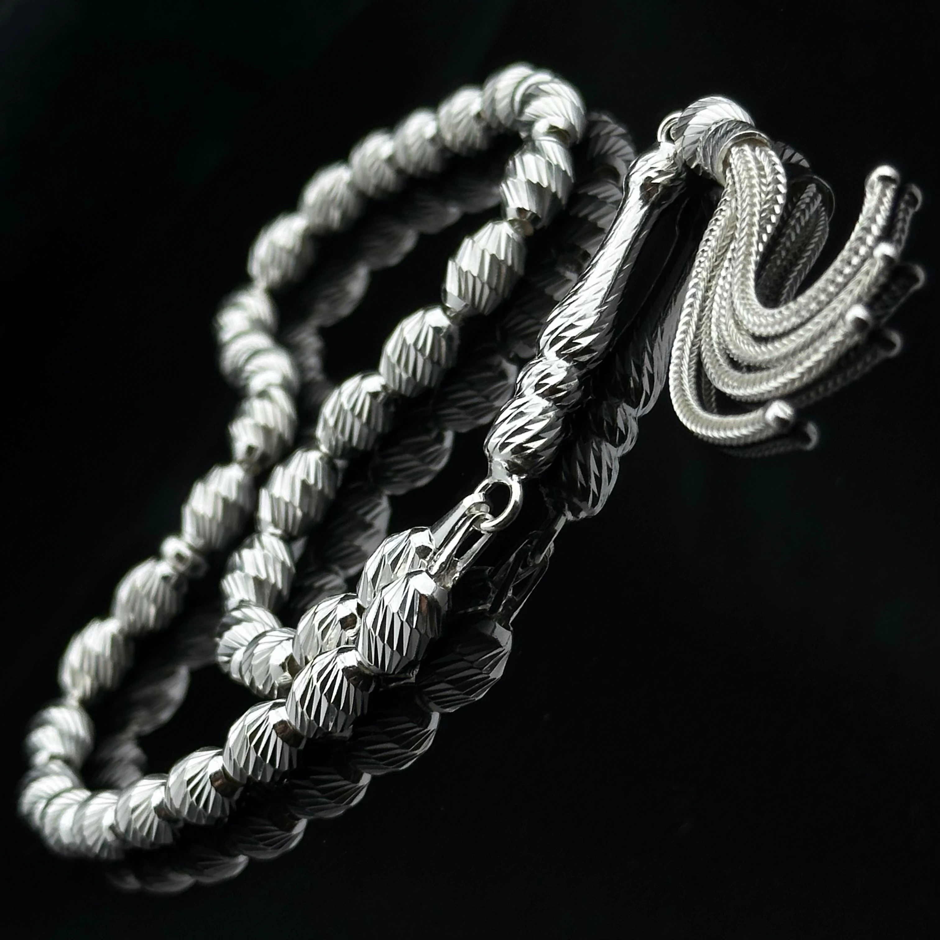 Kalemkâr 925 Ayar Gümüş Tesbih