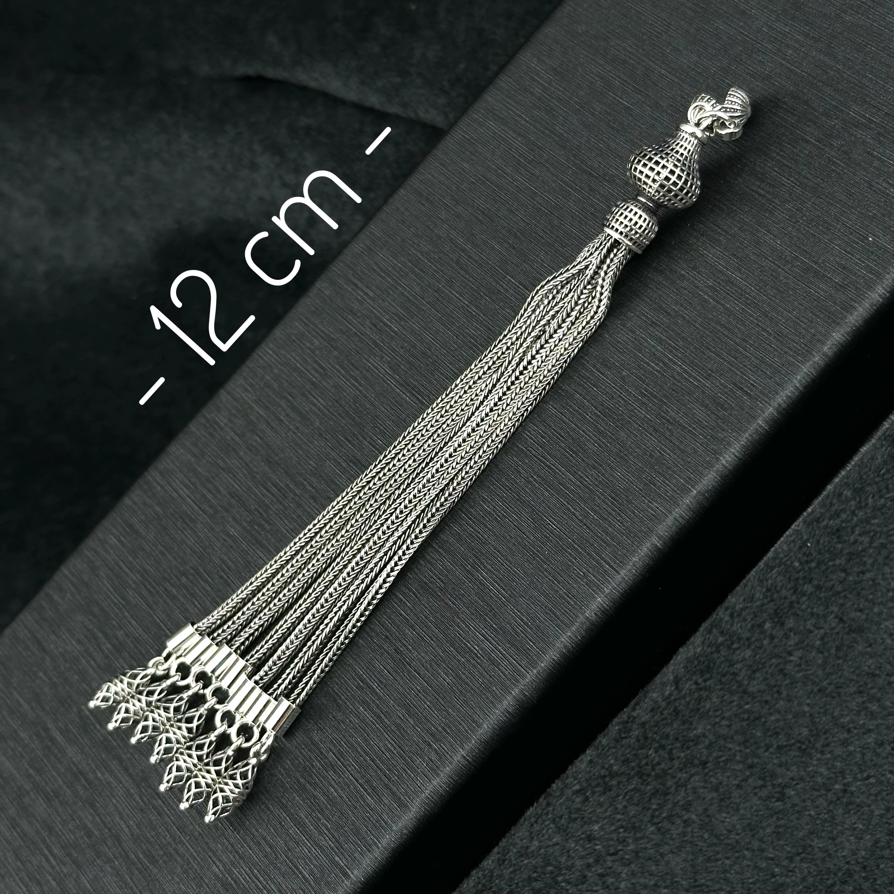 Füzyon İşçilikli 925 Ayar Gümüş Püskül