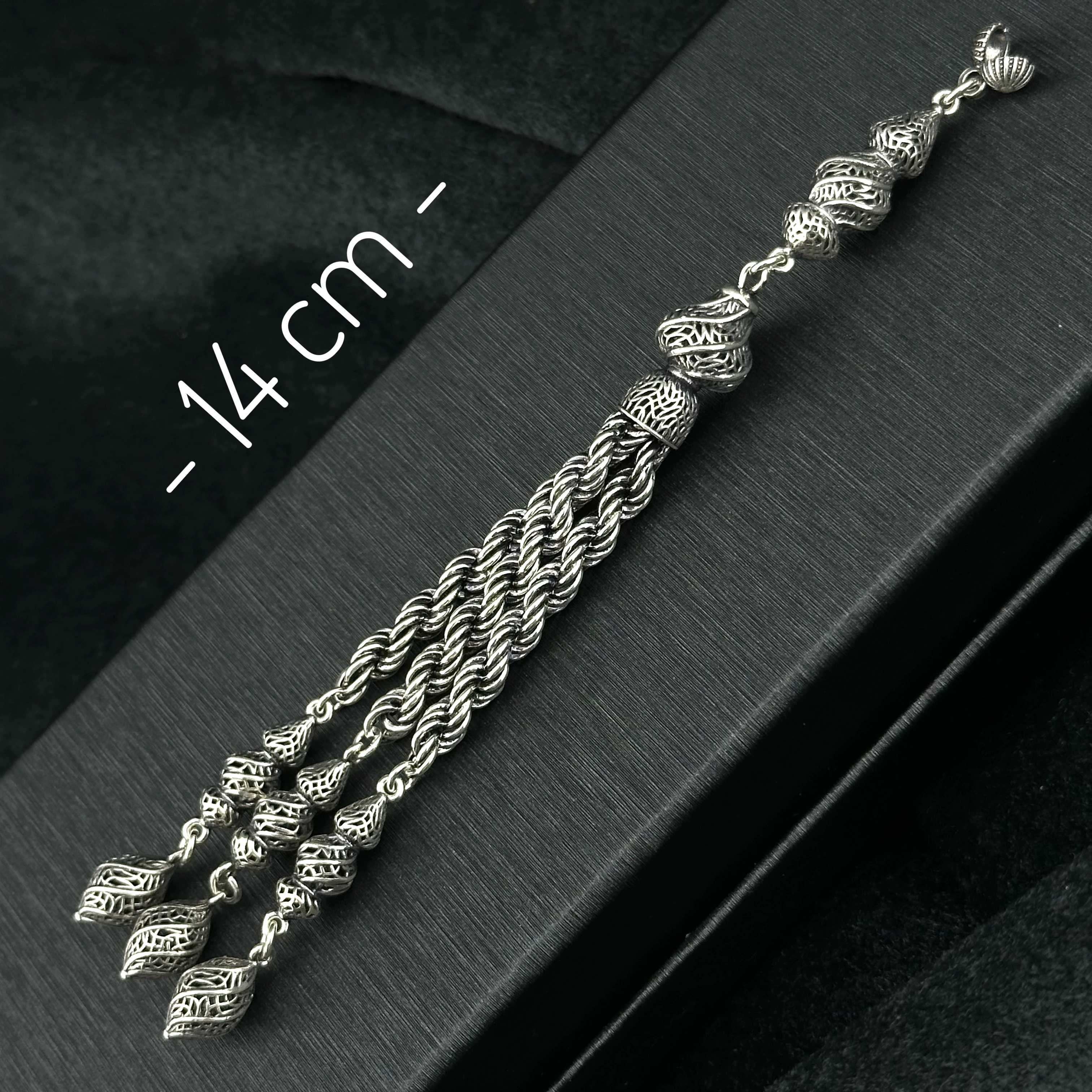 Füzyon İşçilikli 925 Ayar Gümüş Püskül