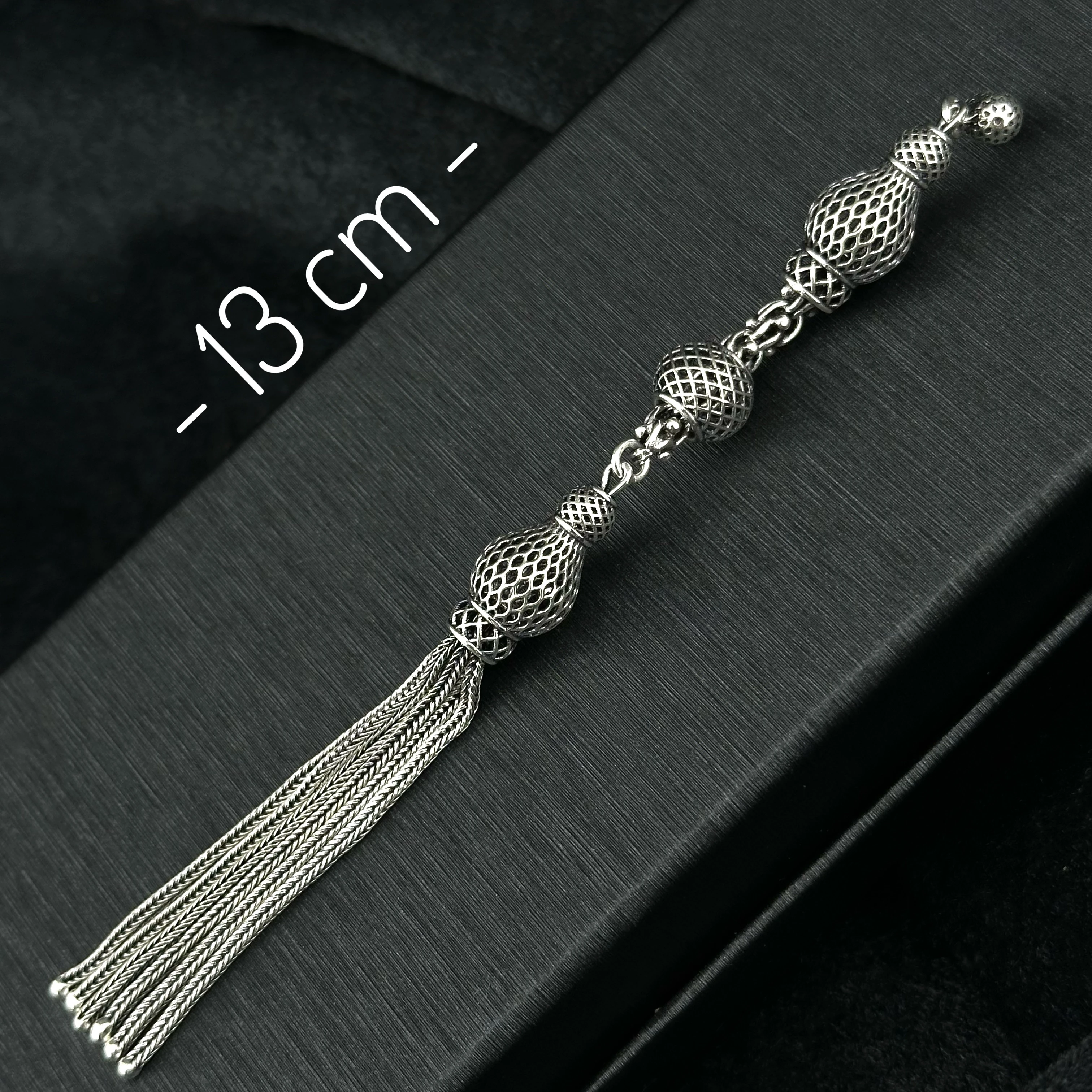 Füzyon İşçilikli 925 Ayar Gümüş Püskül