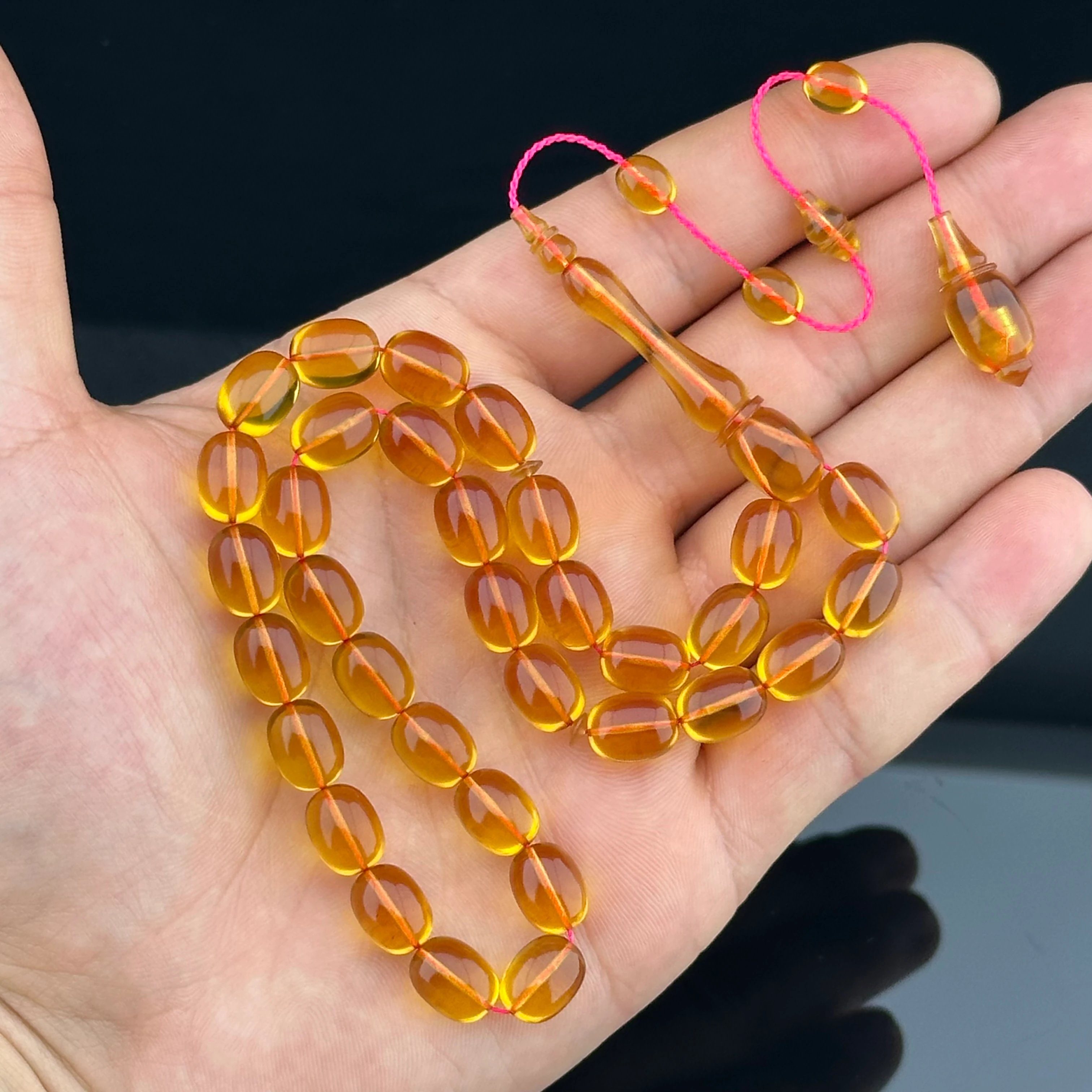 Özel Alman Formül Zar Sarısı Çubuk Katalin Tesbih 