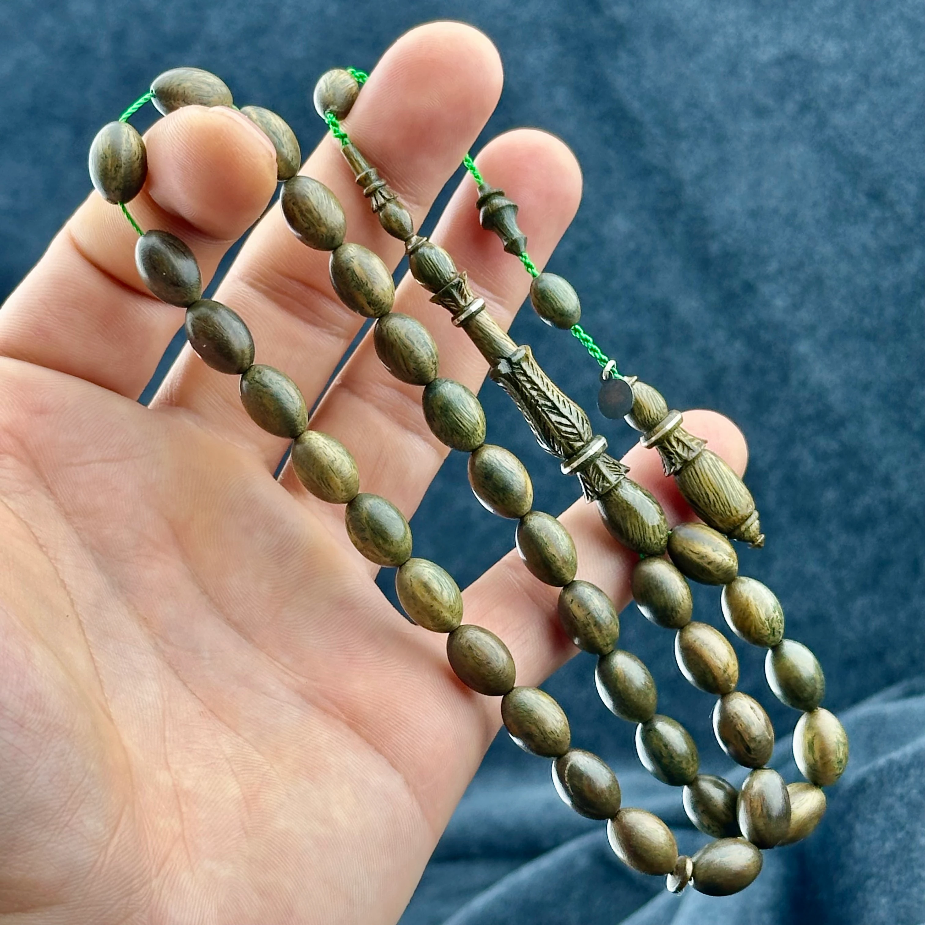 Şükrü Baba Özel Seri Nakkaş Gümüş Sargı - Yeşil Pelesenk Ağacı