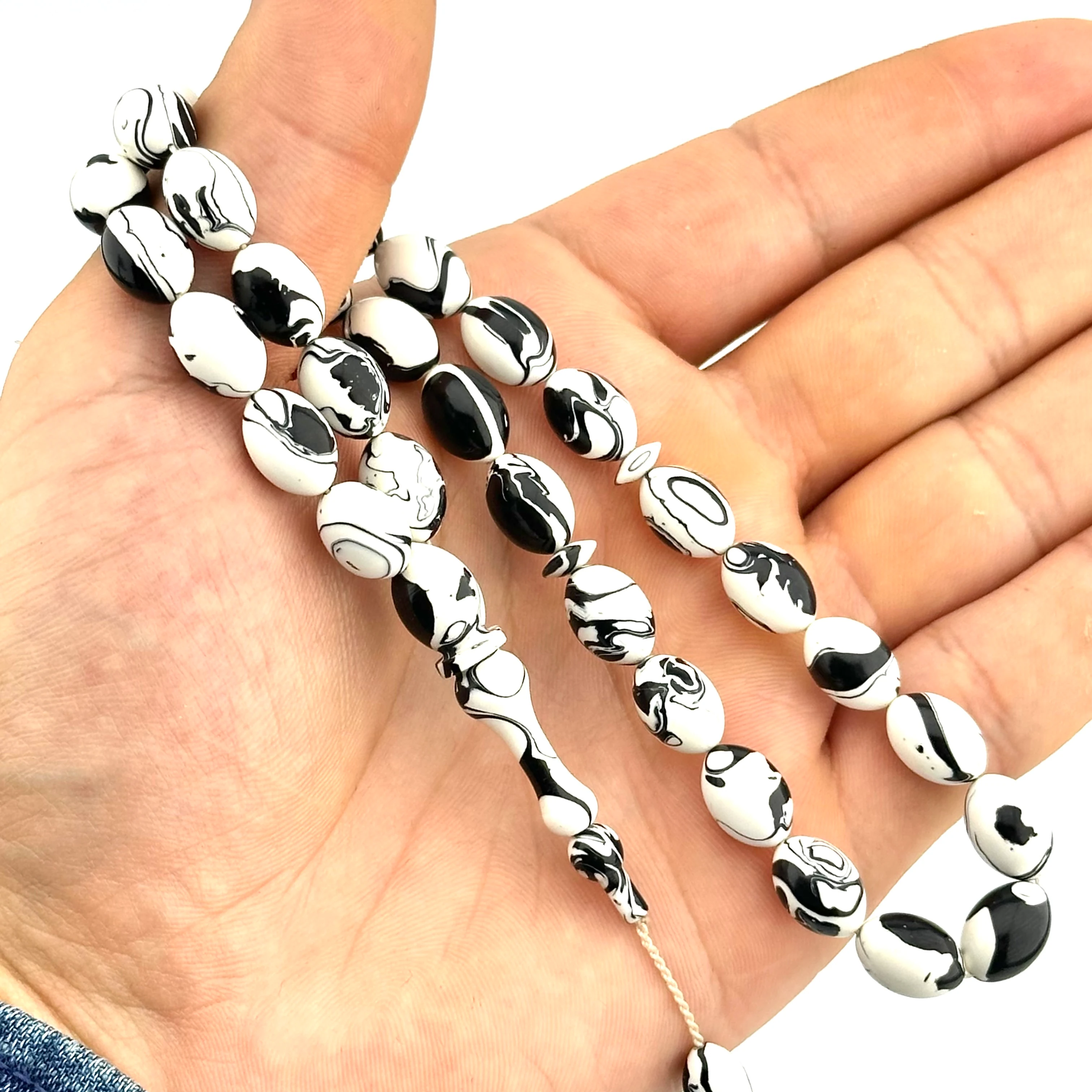 Siyah Beyaz Arizona Katalin Tesbih