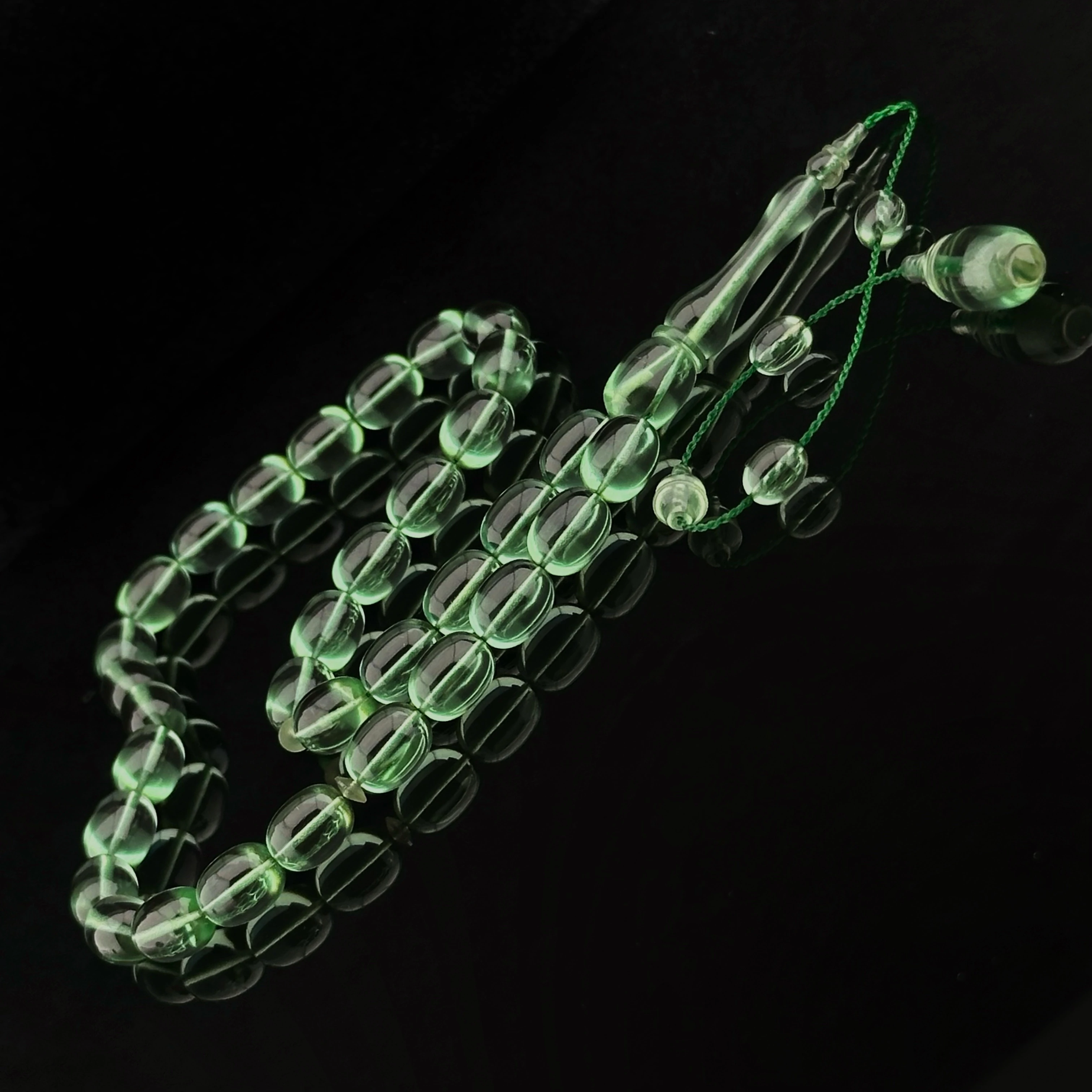 Özel Alman Formül Su Yeşili Çubuk Katalin Tesbih 