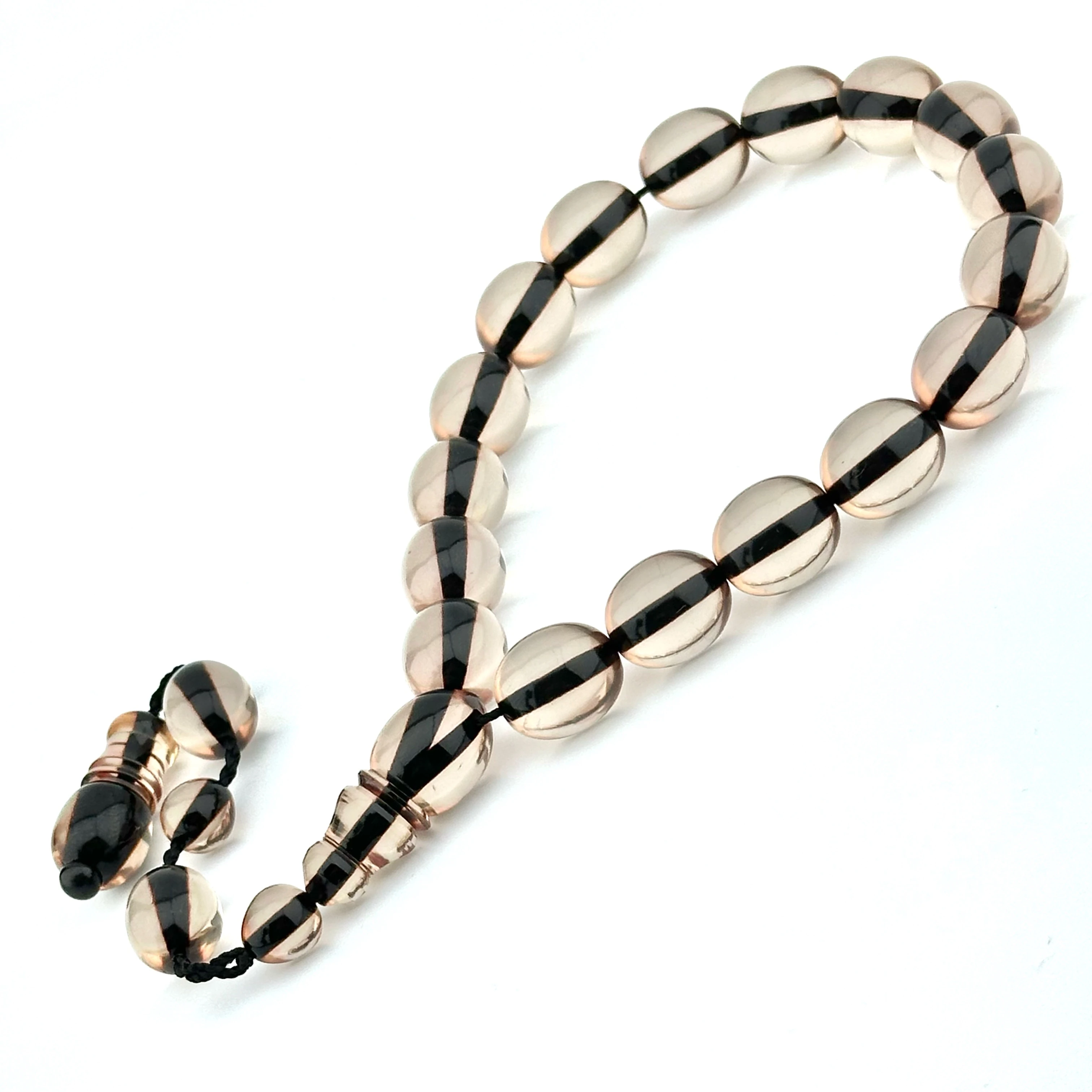 Efe Tesbihi Şeffaf Ateş Kehribar 