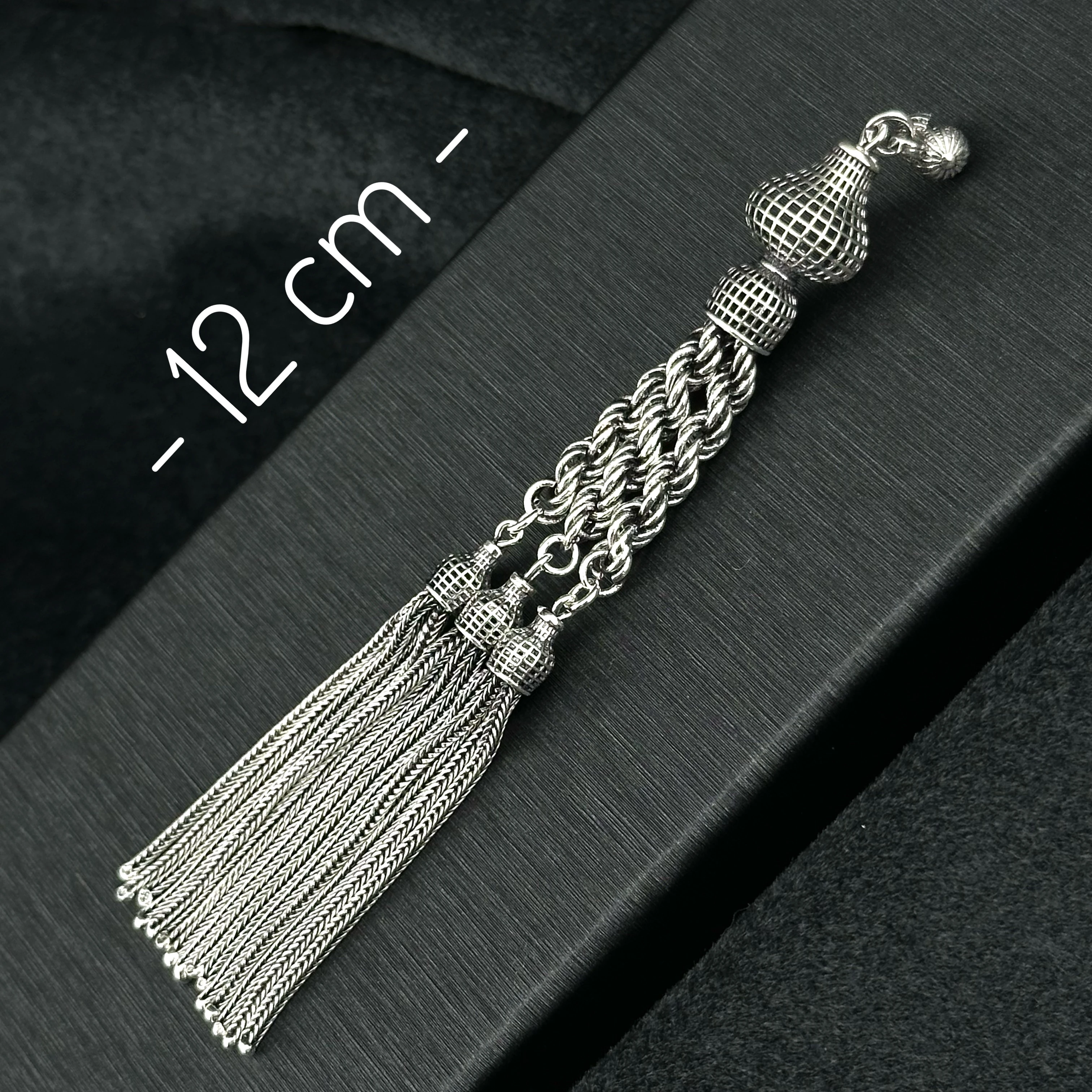 Füzyon İşçilikli 925 Ayar Gümüş Püskül