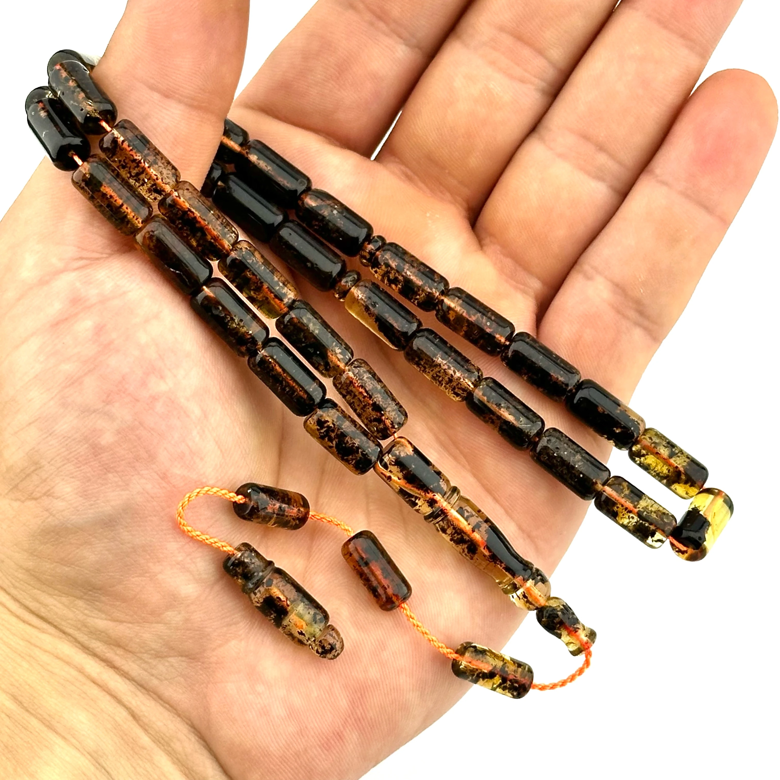 Fossil Amber - Fosilli Yapısıyla Doğal Damla Kehribar 