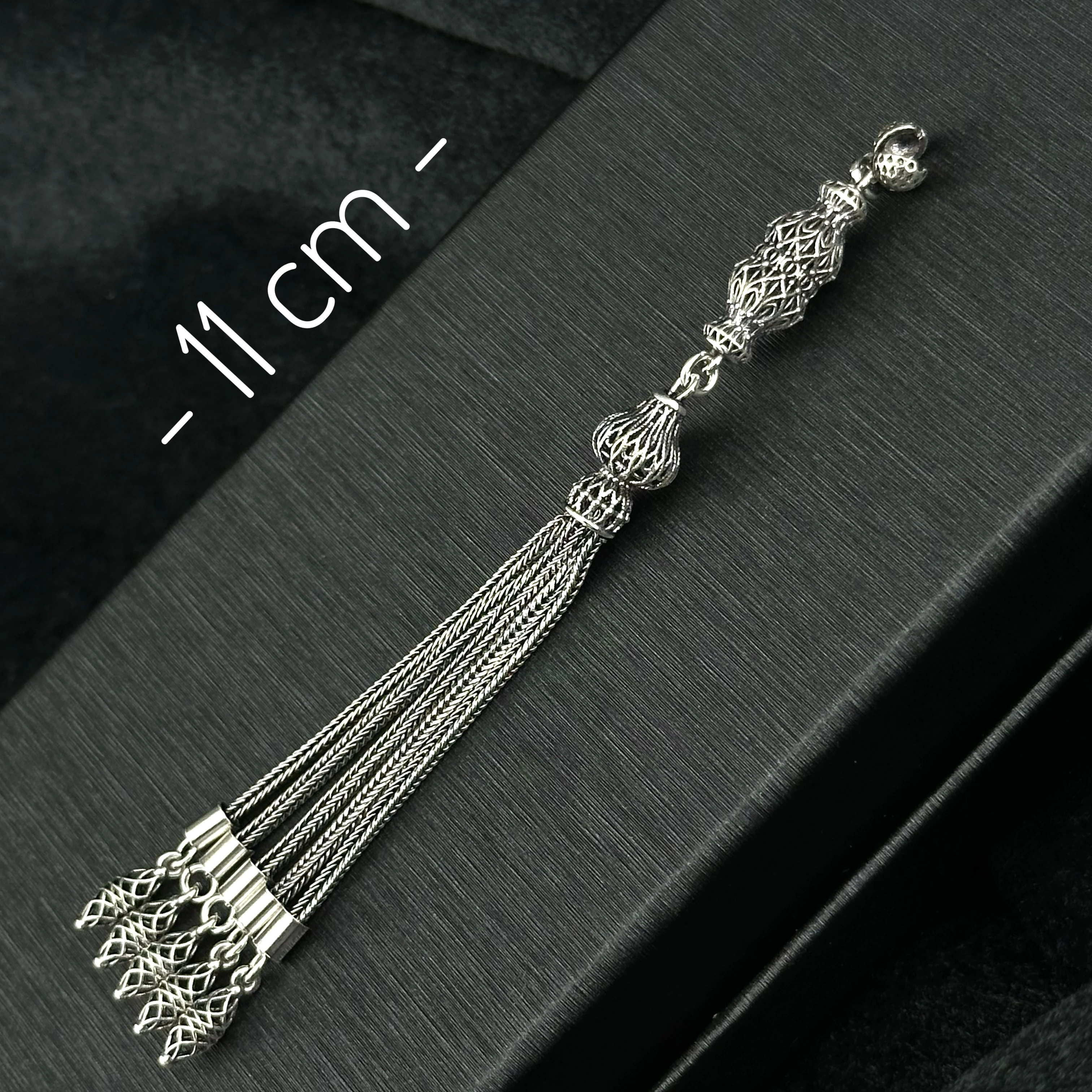 Füzyon İşçilikli 925 Ayar Gümüş Püskül