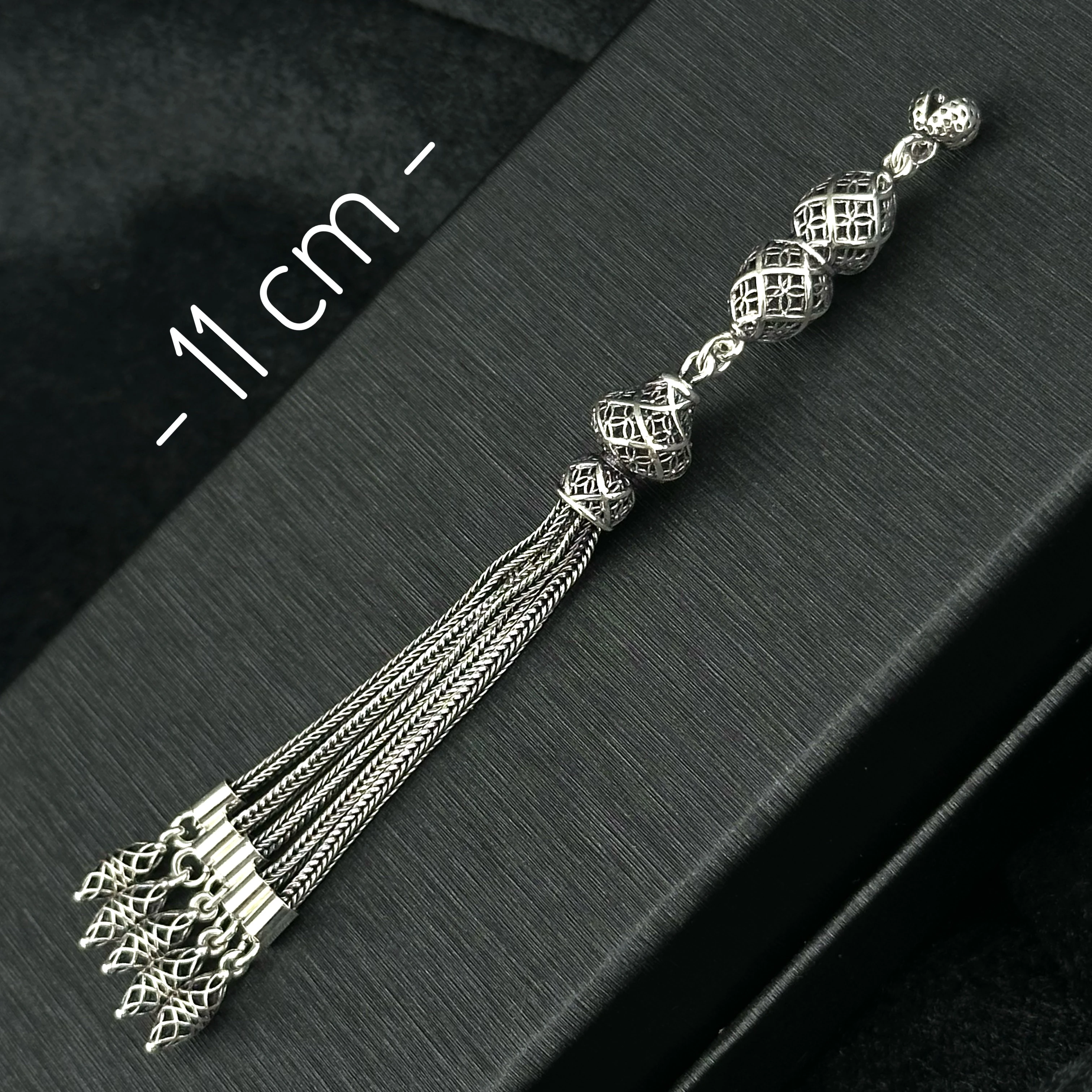 Füzyon İşçilikli 925 Ayar Gümüş Püskül