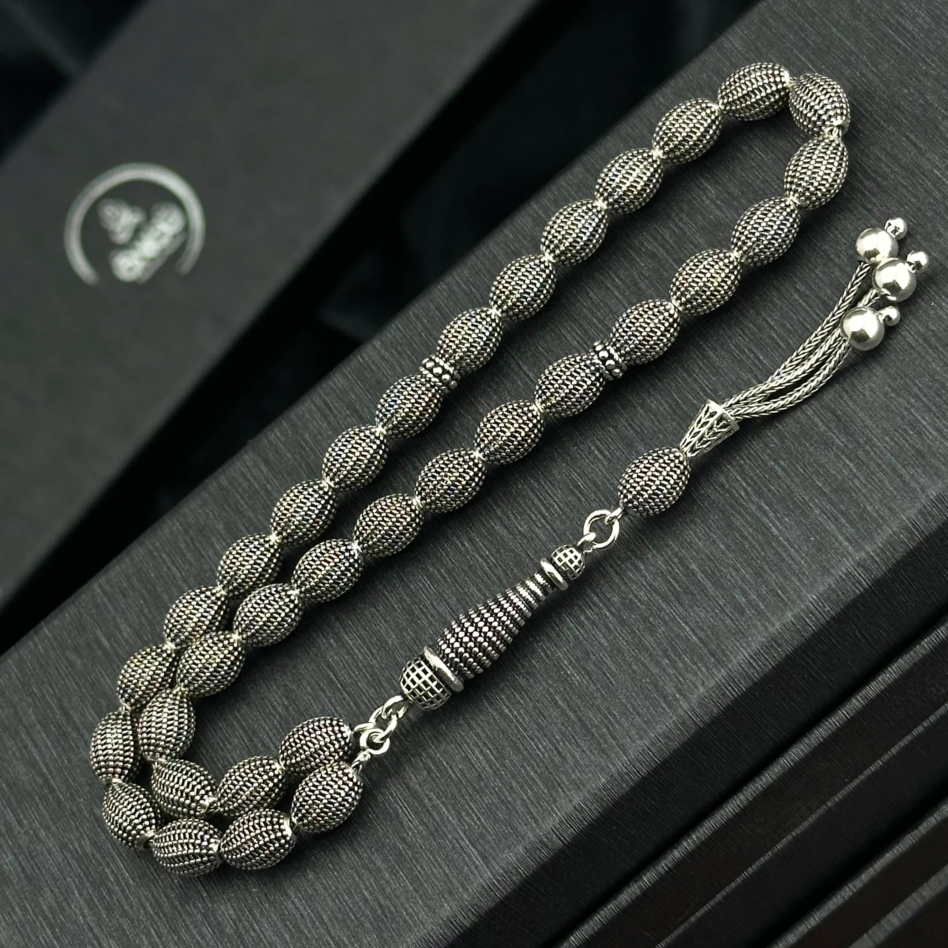 Fizyon İşçiliği İle 925 Ayar Gümüş Tesbih