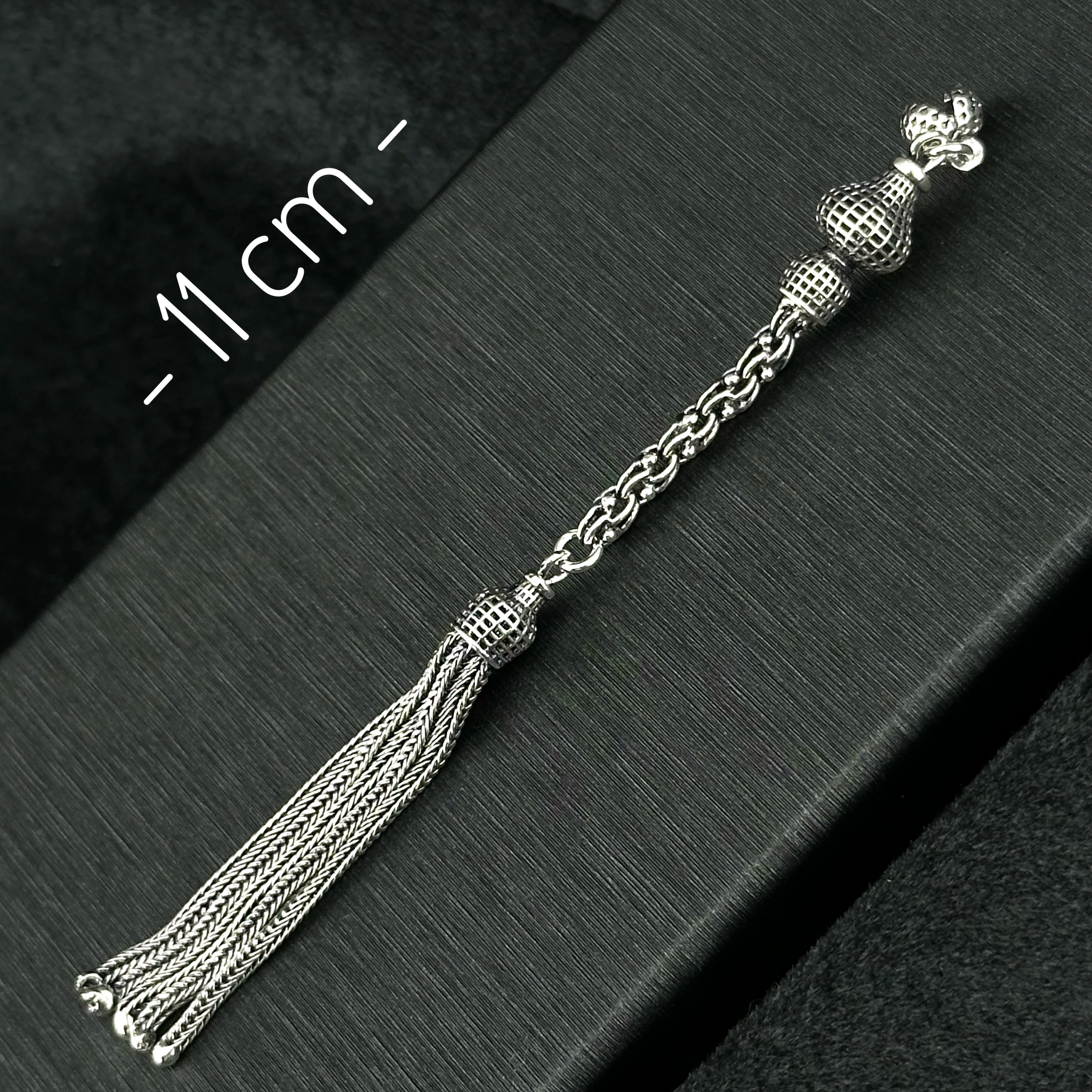 Füzyon İşçilikli 925 Ayar Gümüş Püskül