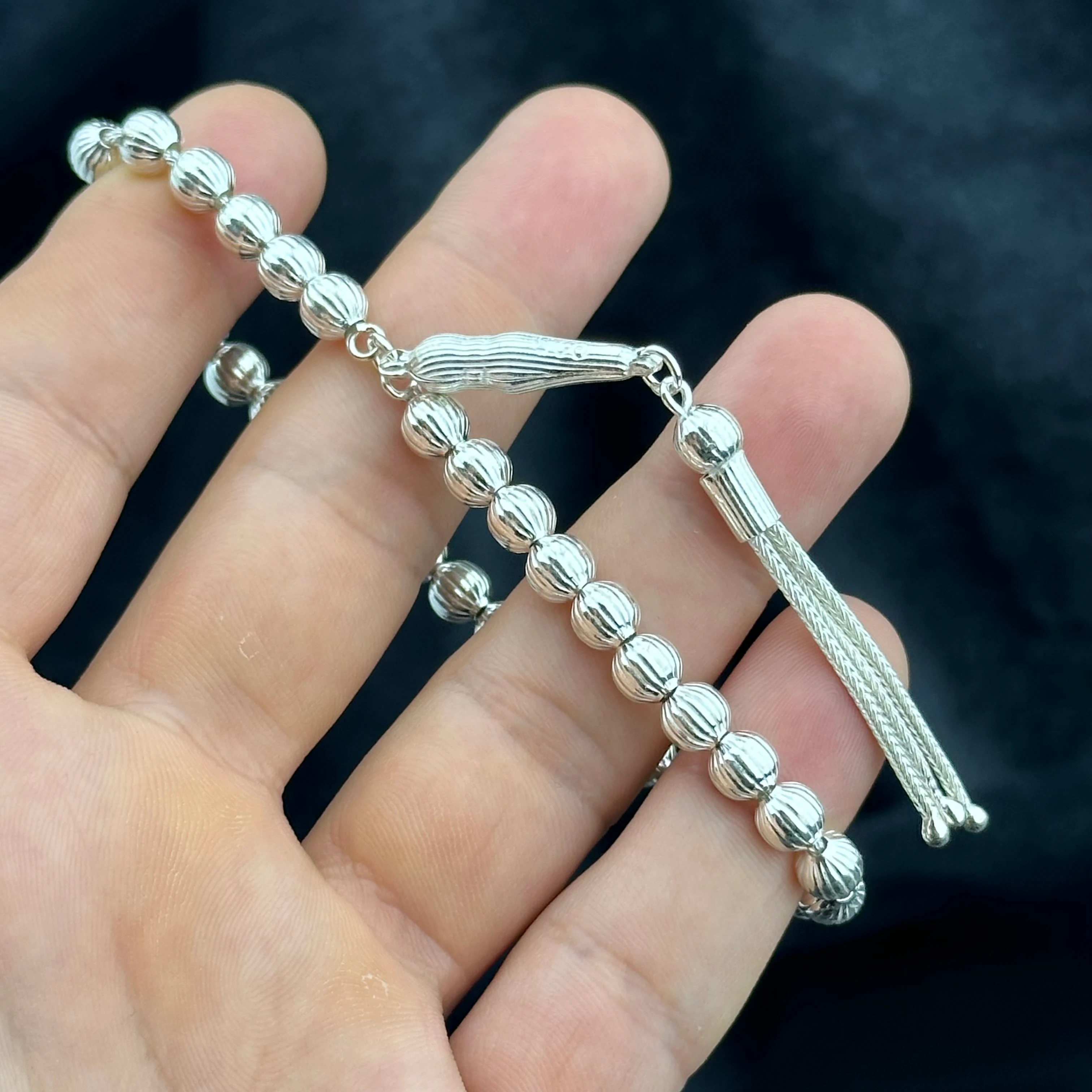 925 Ayar Gümüş Dört Parmak Çekim 33’lü Tesbih