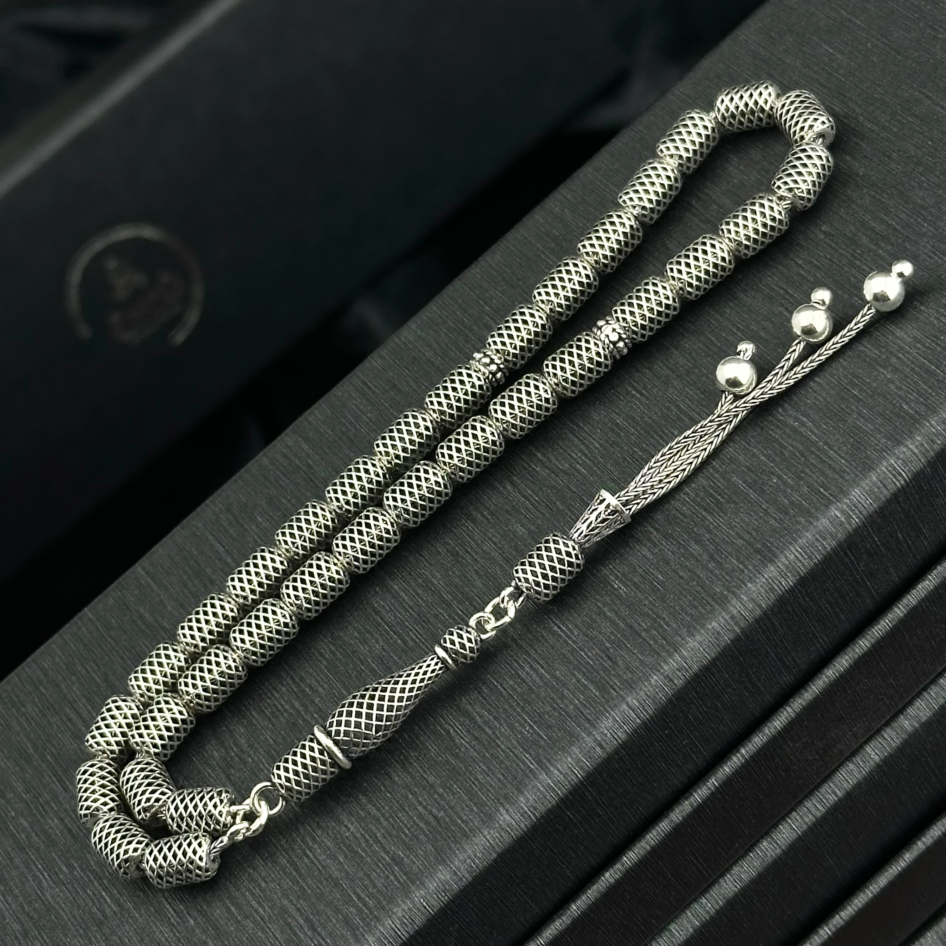 Fizyon İşçiliği İle 925 Ayar Gümüş Tesbih