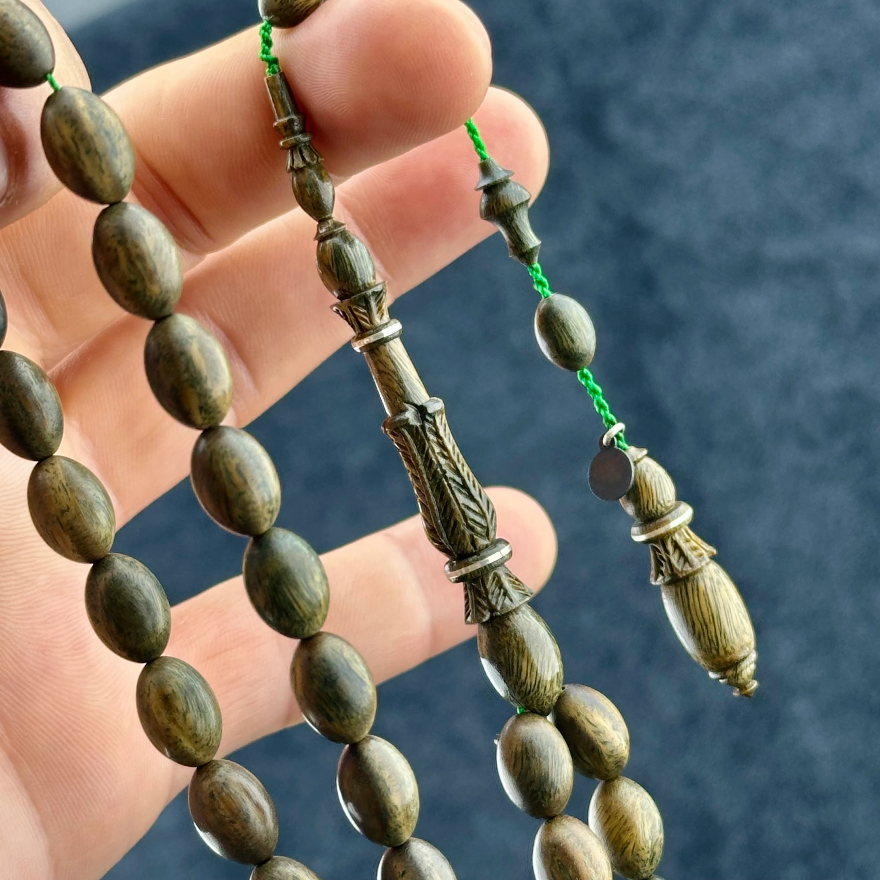 Şükrü Baba Özel Seri Nakkaş Gümüş Sargı - Yeşil Pelesenk Ağacı