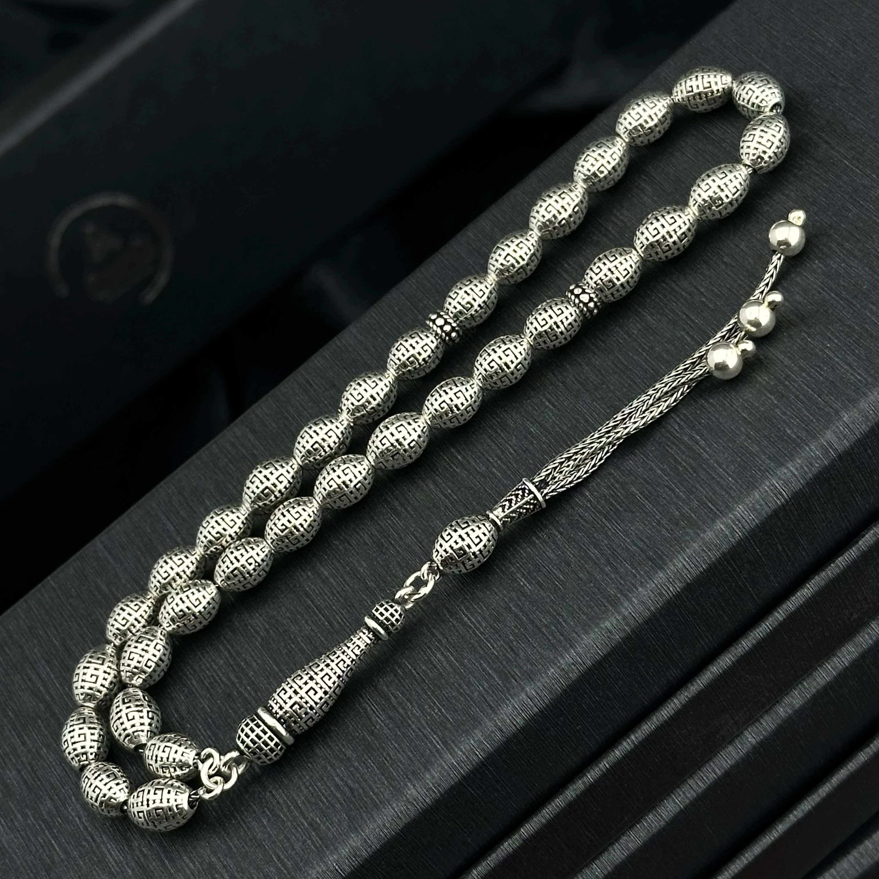 Fizyon İşçiliği İle 925 Ayar Gümüş Tesbih