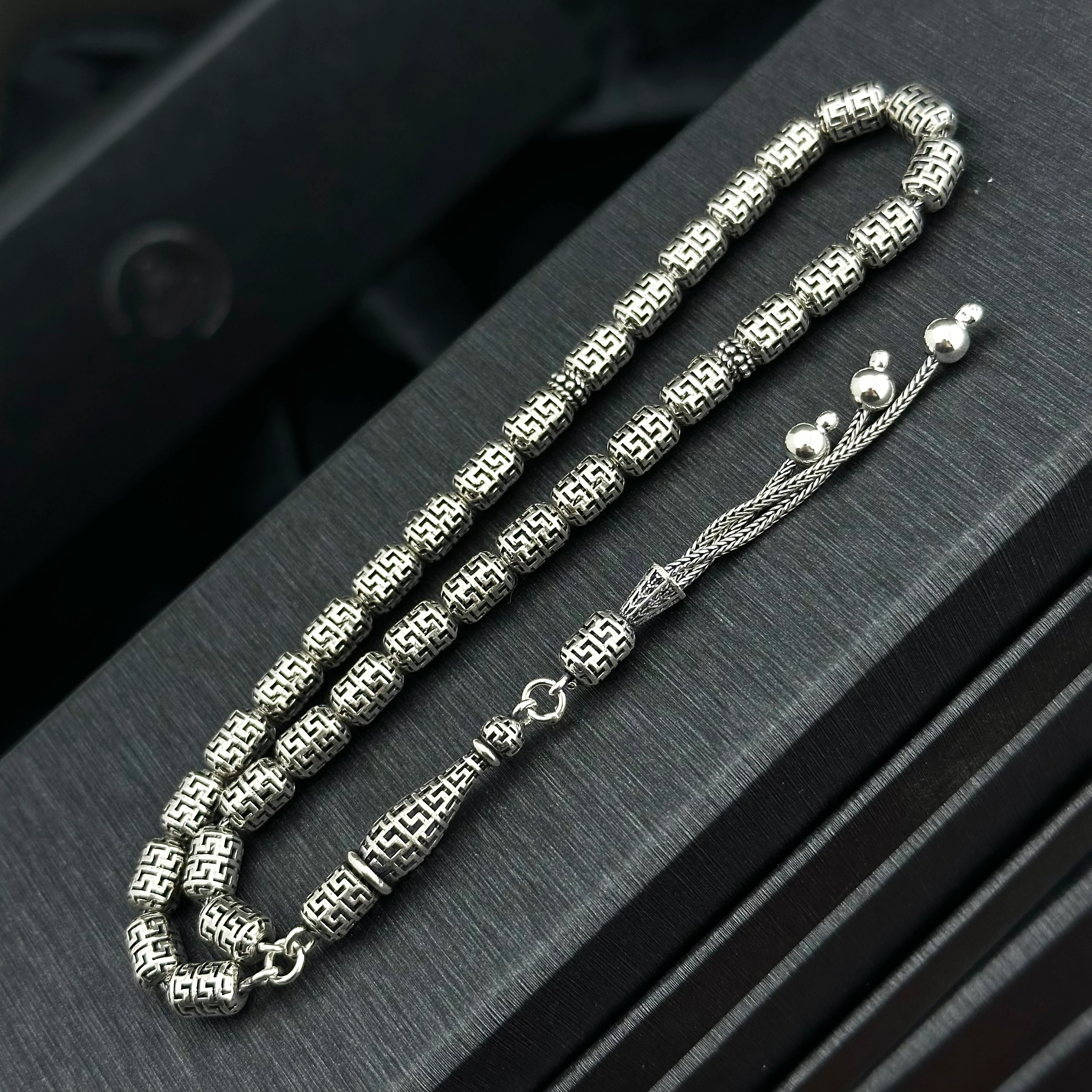 Fizyon İşçiliği İle 925 Ayar Gümüş Tesbih