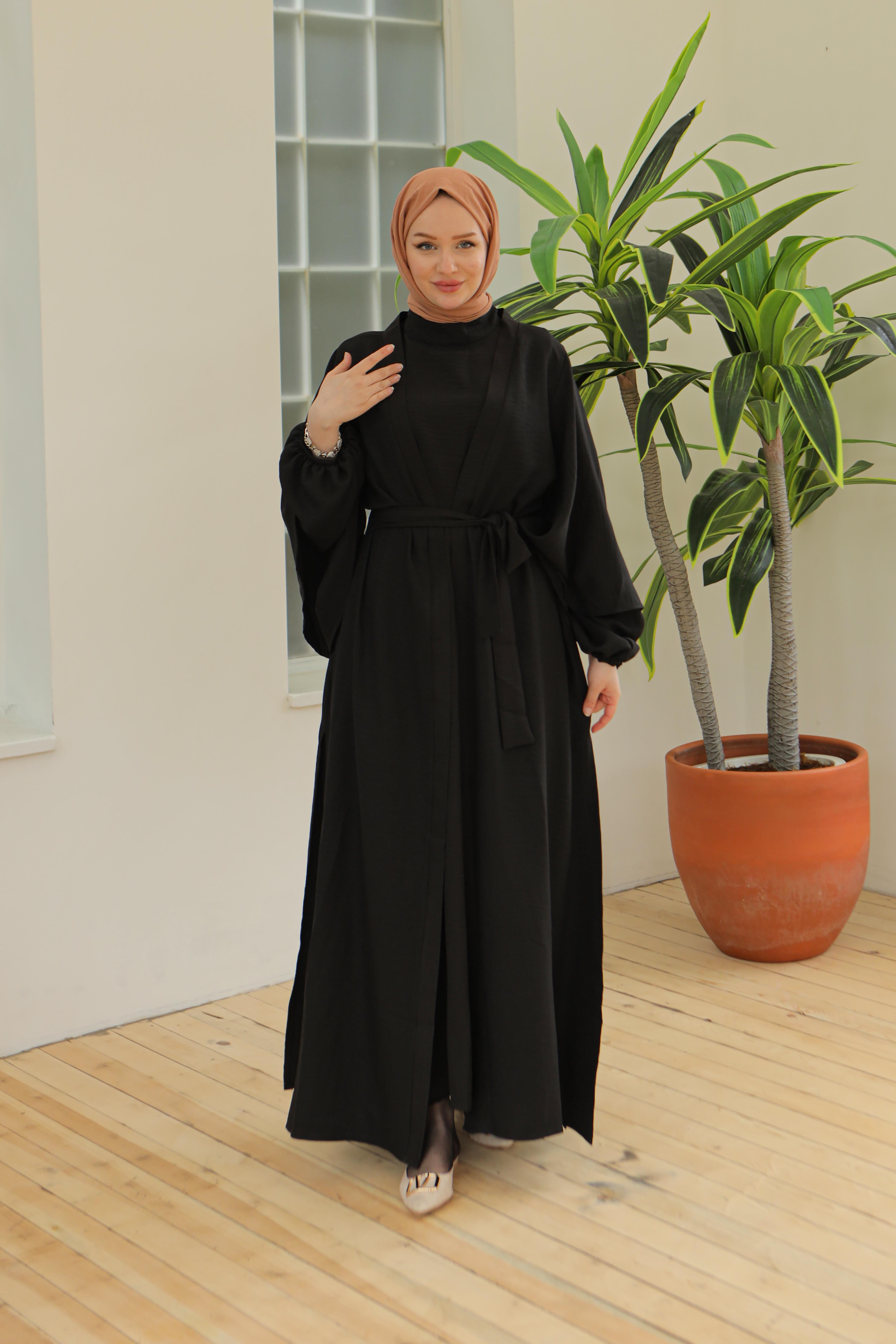 Volanlı Abaya Takım