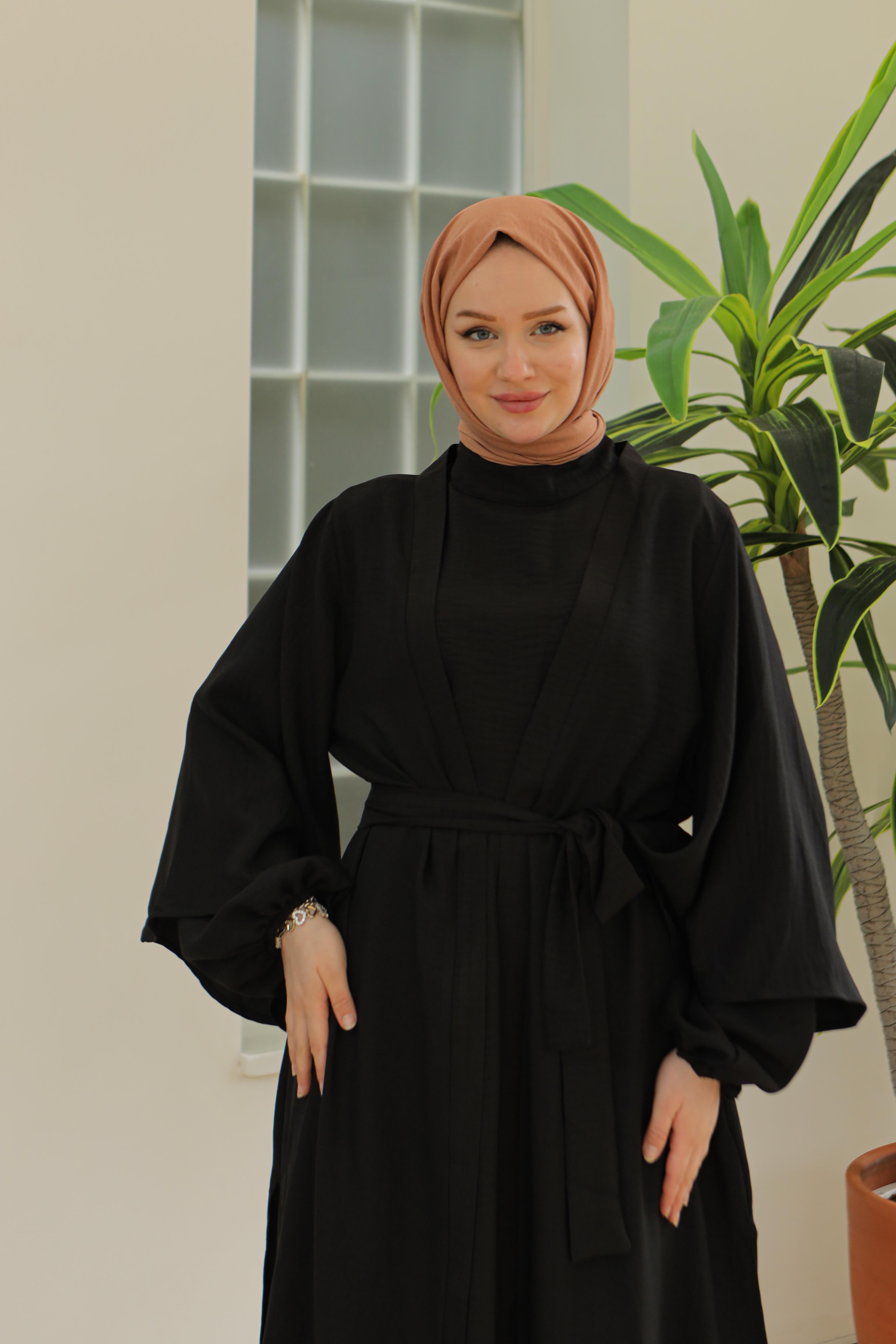 Volanlı Abaya Takım