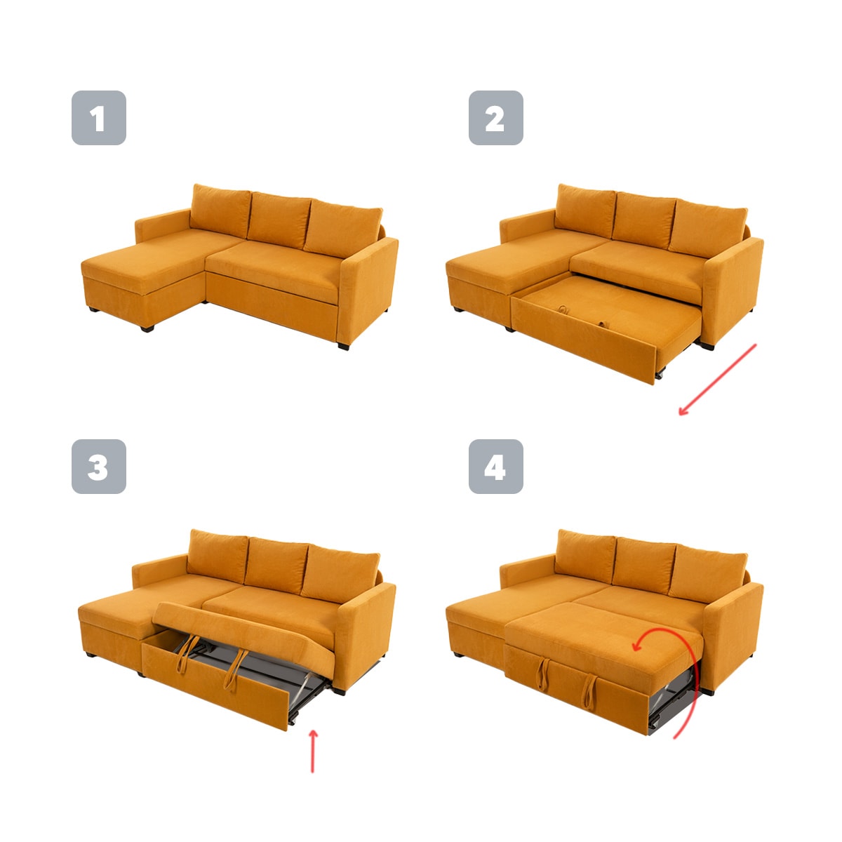 Kado Yataklı Köşe Koltuk Takımı