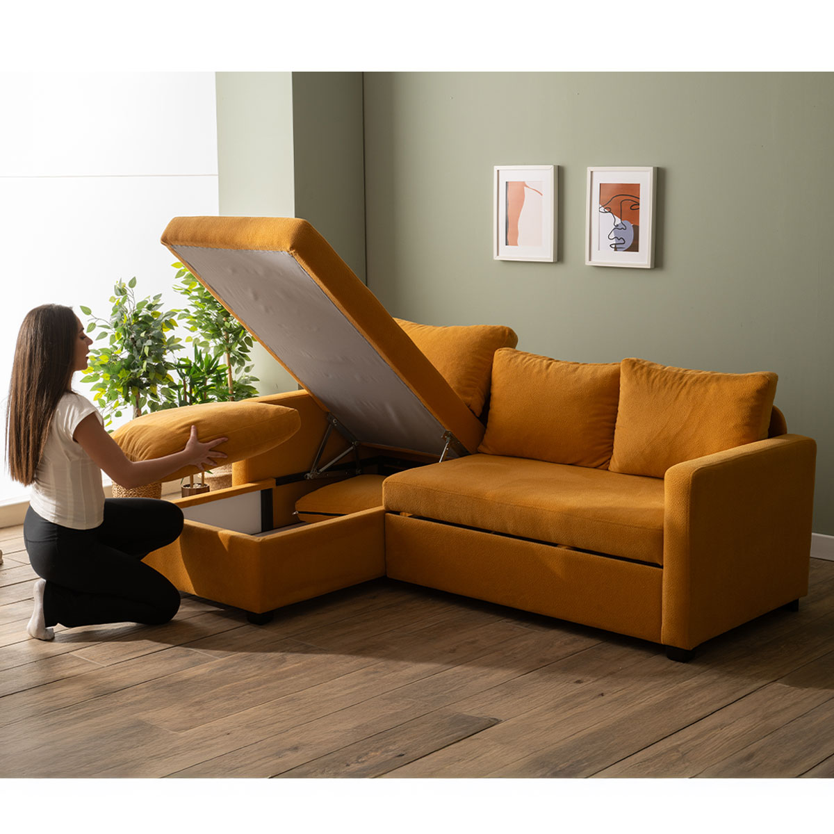 Kado Yataklı Köşe Koltuk Takımı