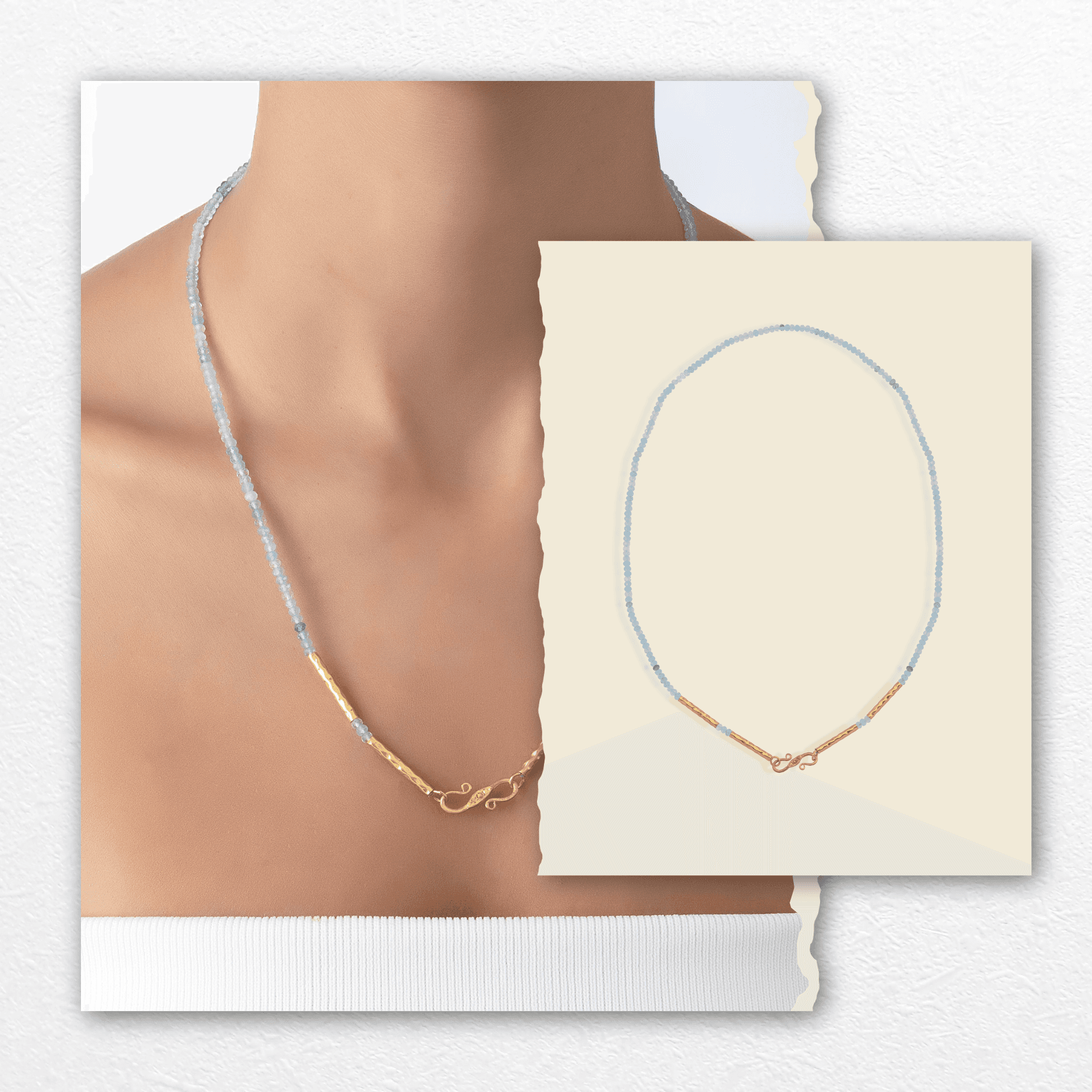 Nova Necklace - Aquamarine